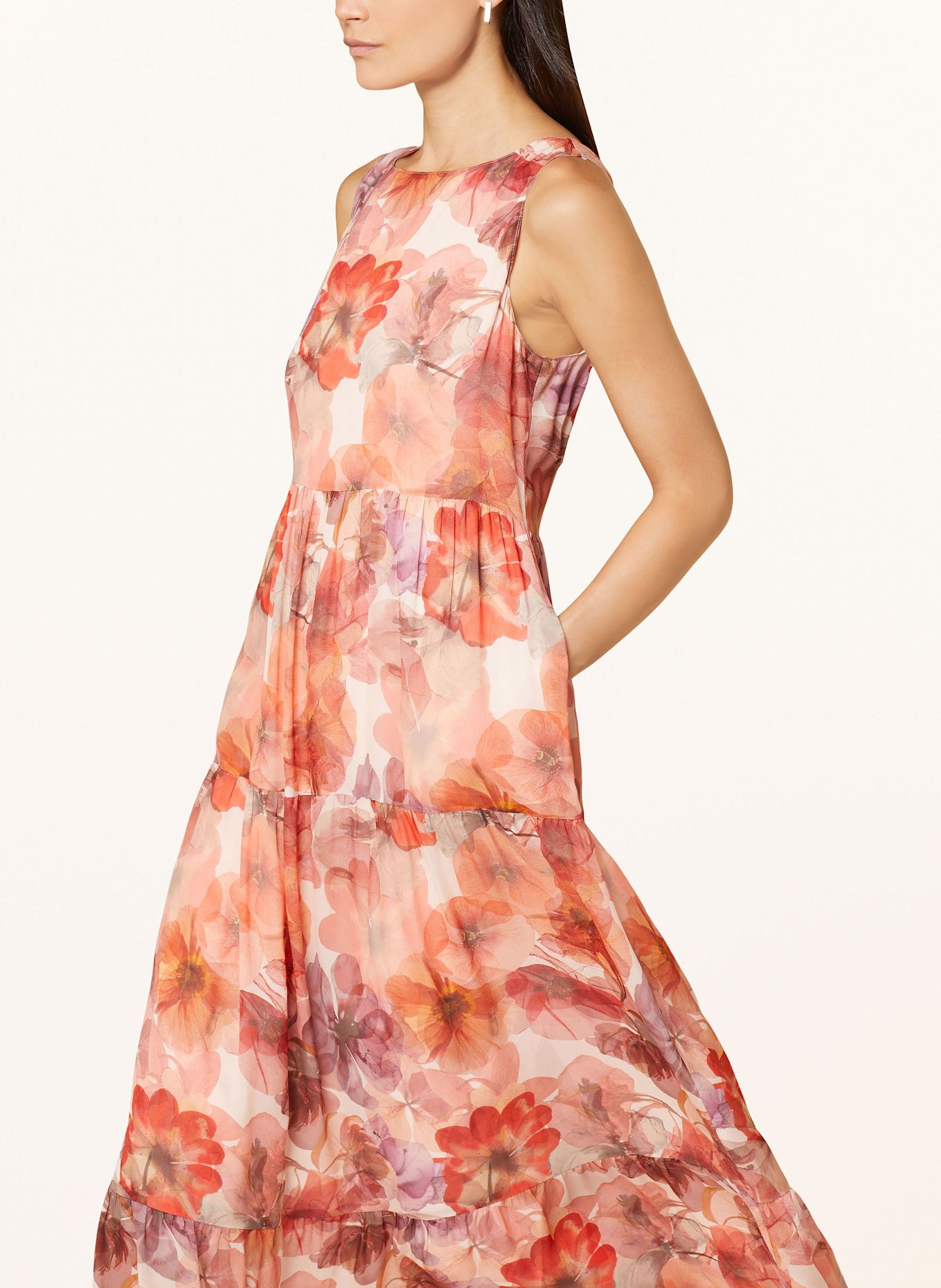 MARC AUREL Kleid: ROT / LILA / ROSÉGOLD