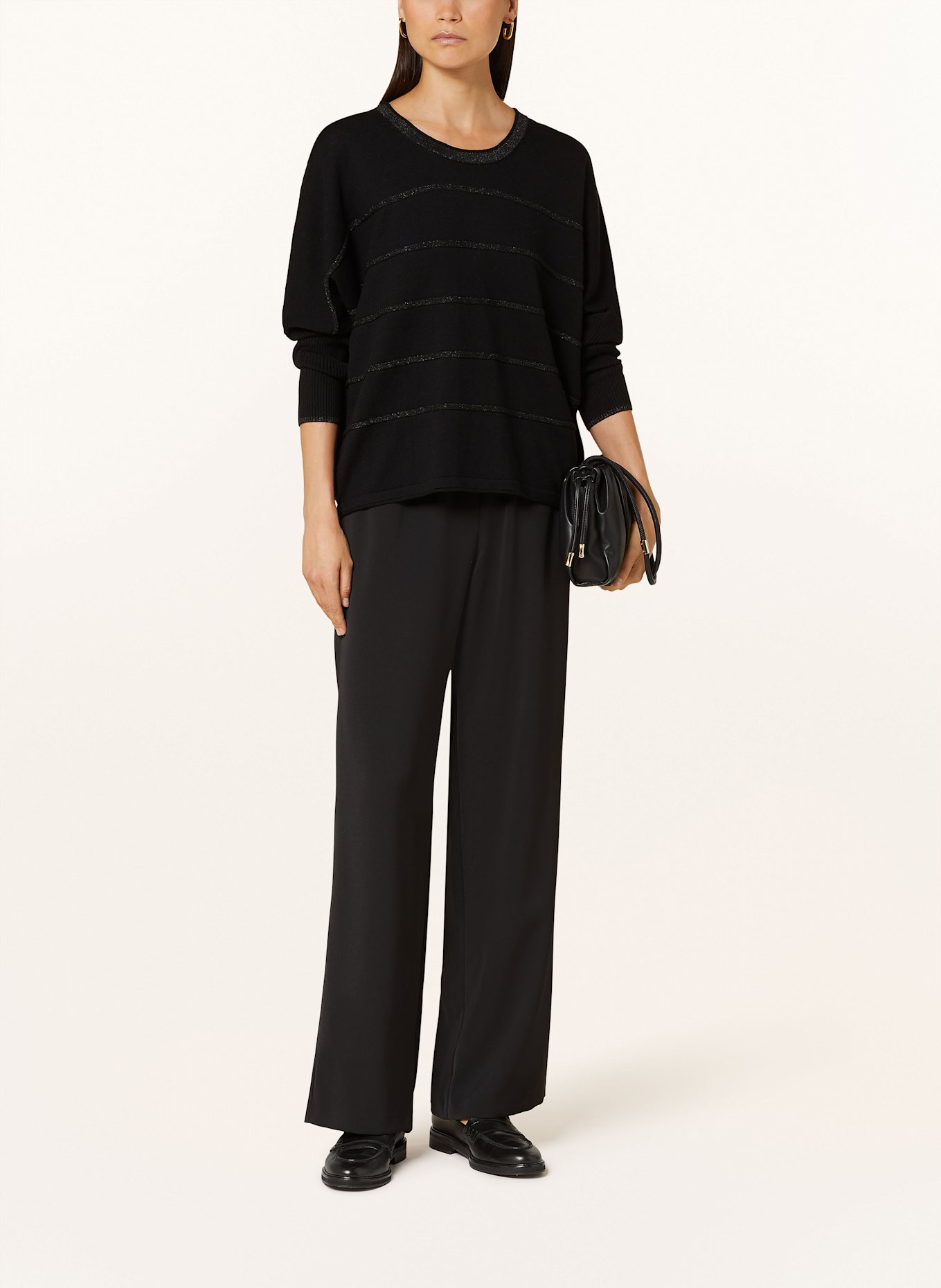 MARC AUREL Pullover mit Glitzergarn: SCHWARZ