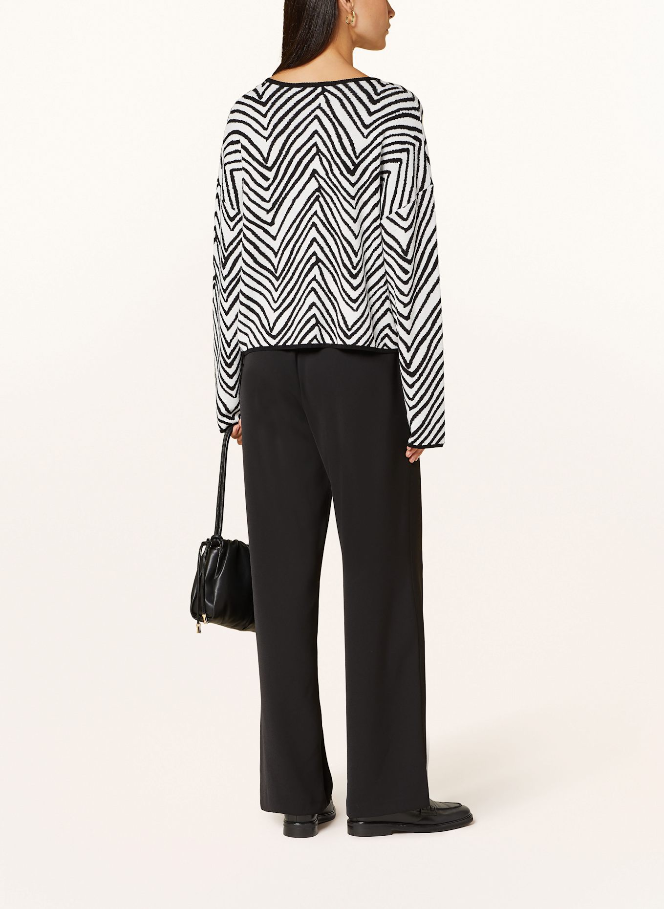 MARC AUREL Pullover: SCHWARZ / WEISS