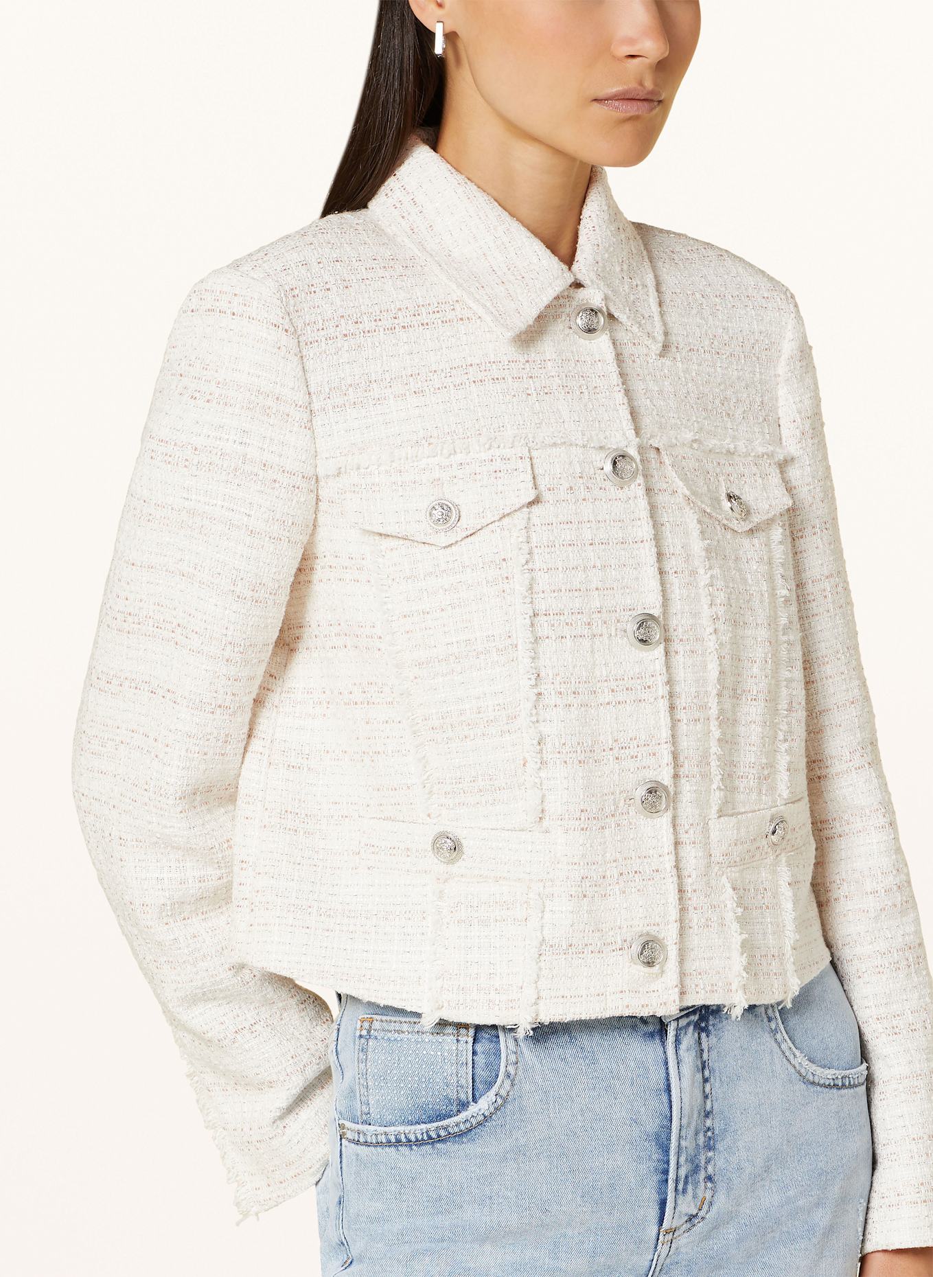 MARC AUREL Bouclé jacket with glitter thread: ECRU / ROSE GOLD / SILVER