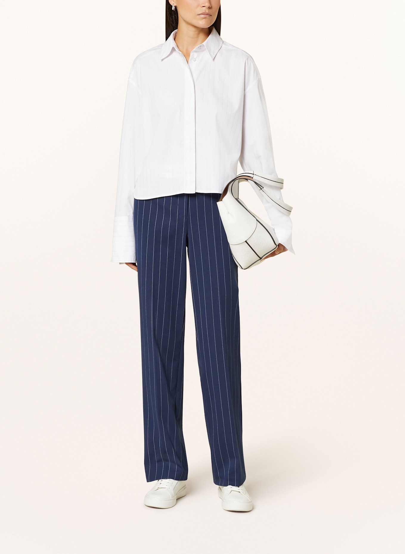 MARC AUREL Koszula: BIAŁY / SREBRNY