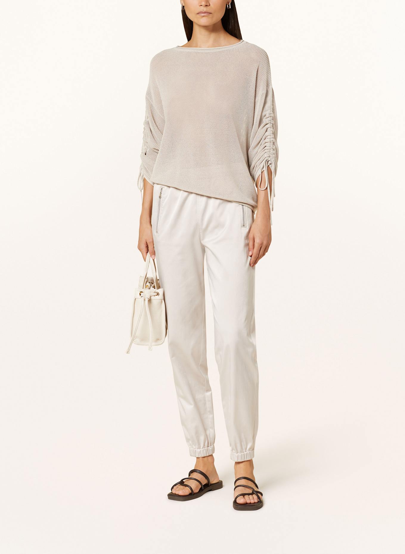 MARC AUREL Pullover mit Glitzergarn: TAUPE