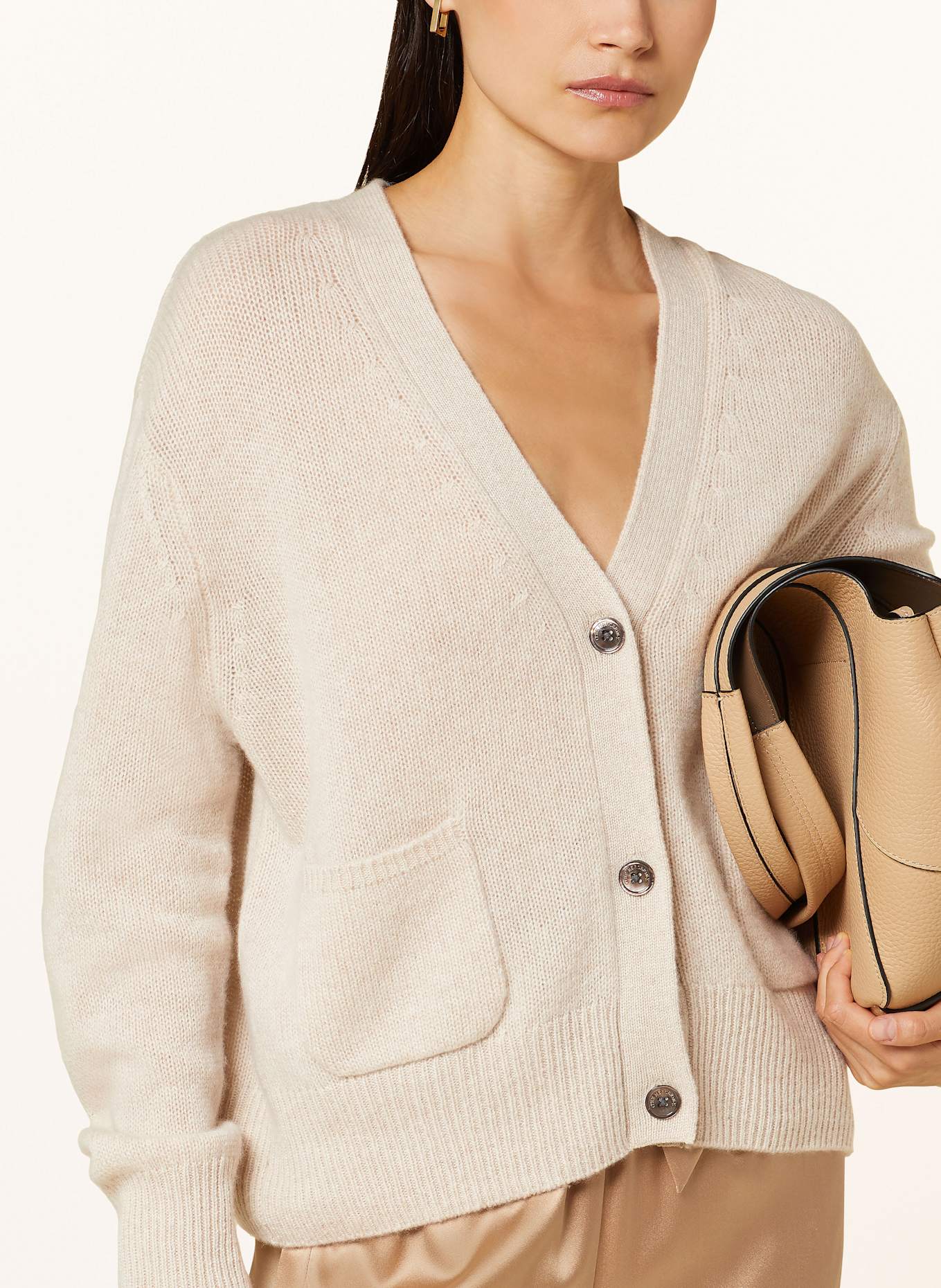 THE MERCER) Strickjacke aus Cashmere in beige