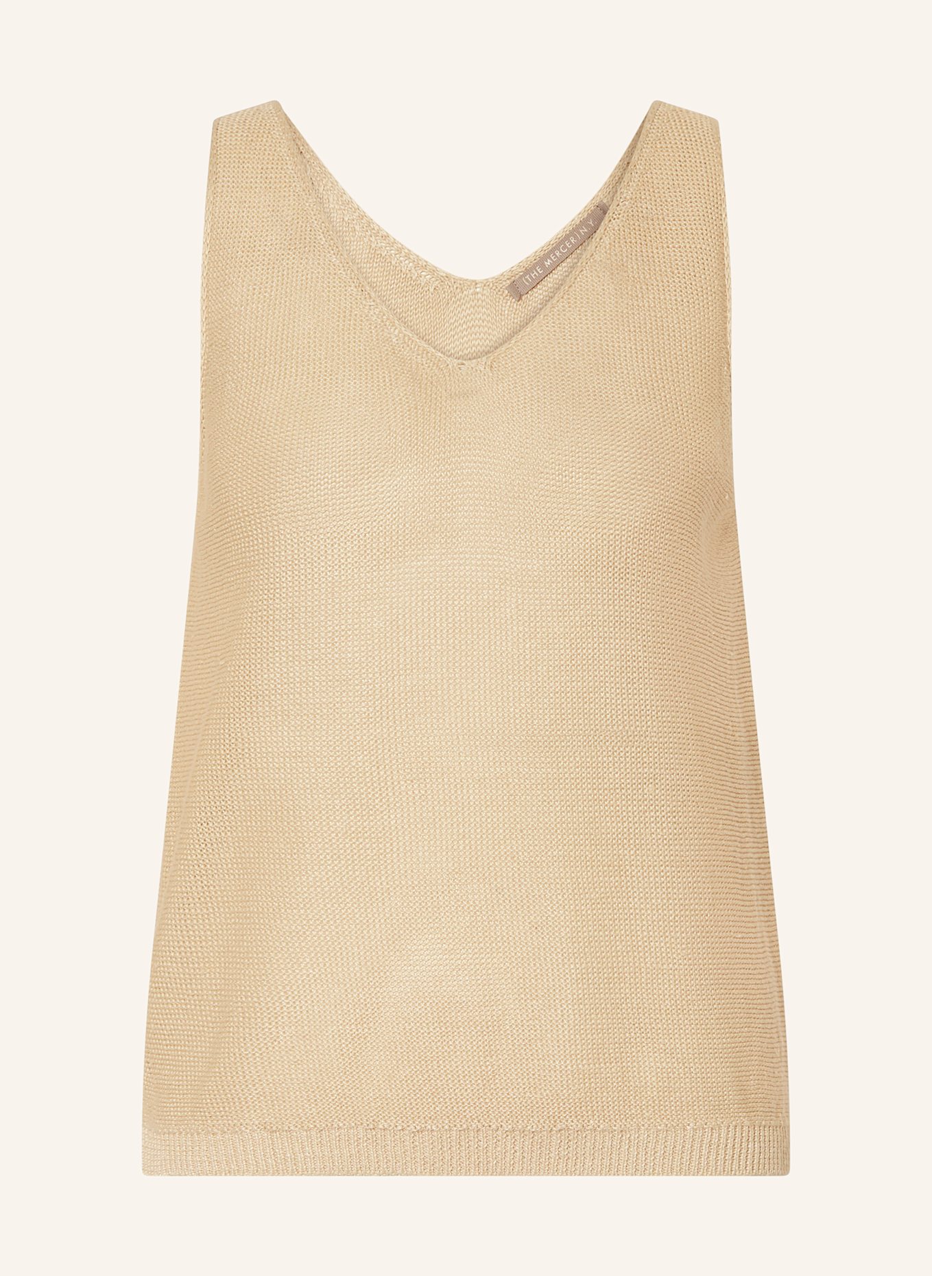 (THE MERCER) N.Y. Stricktop aus Leinen, Farbe: BEIGE (Bild 1)