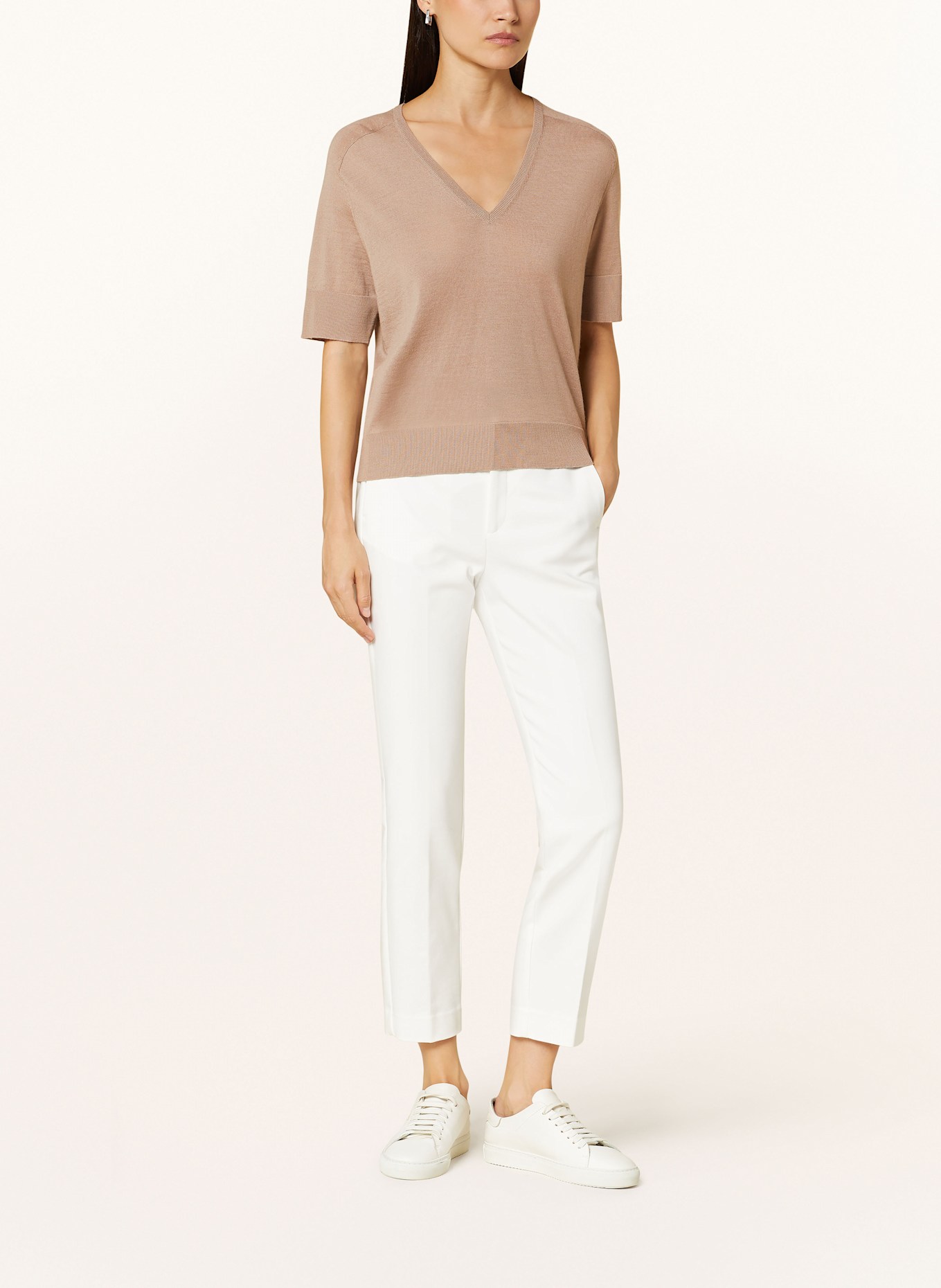 (THE MERCER) N.Y. Strickshirt aus Merinowolle: TAUPE