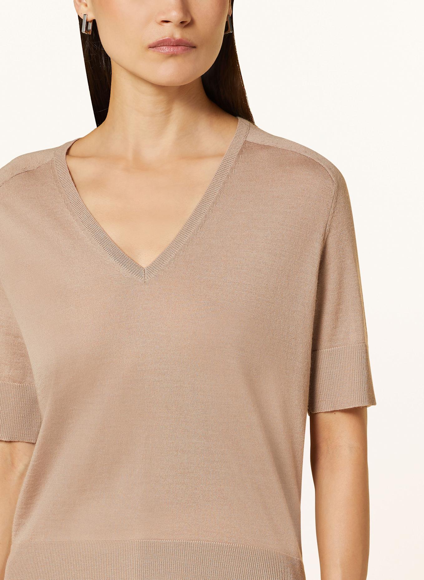 (THE MERCER) N.Y. Strickshirt aus Merinowolle: TAUPE