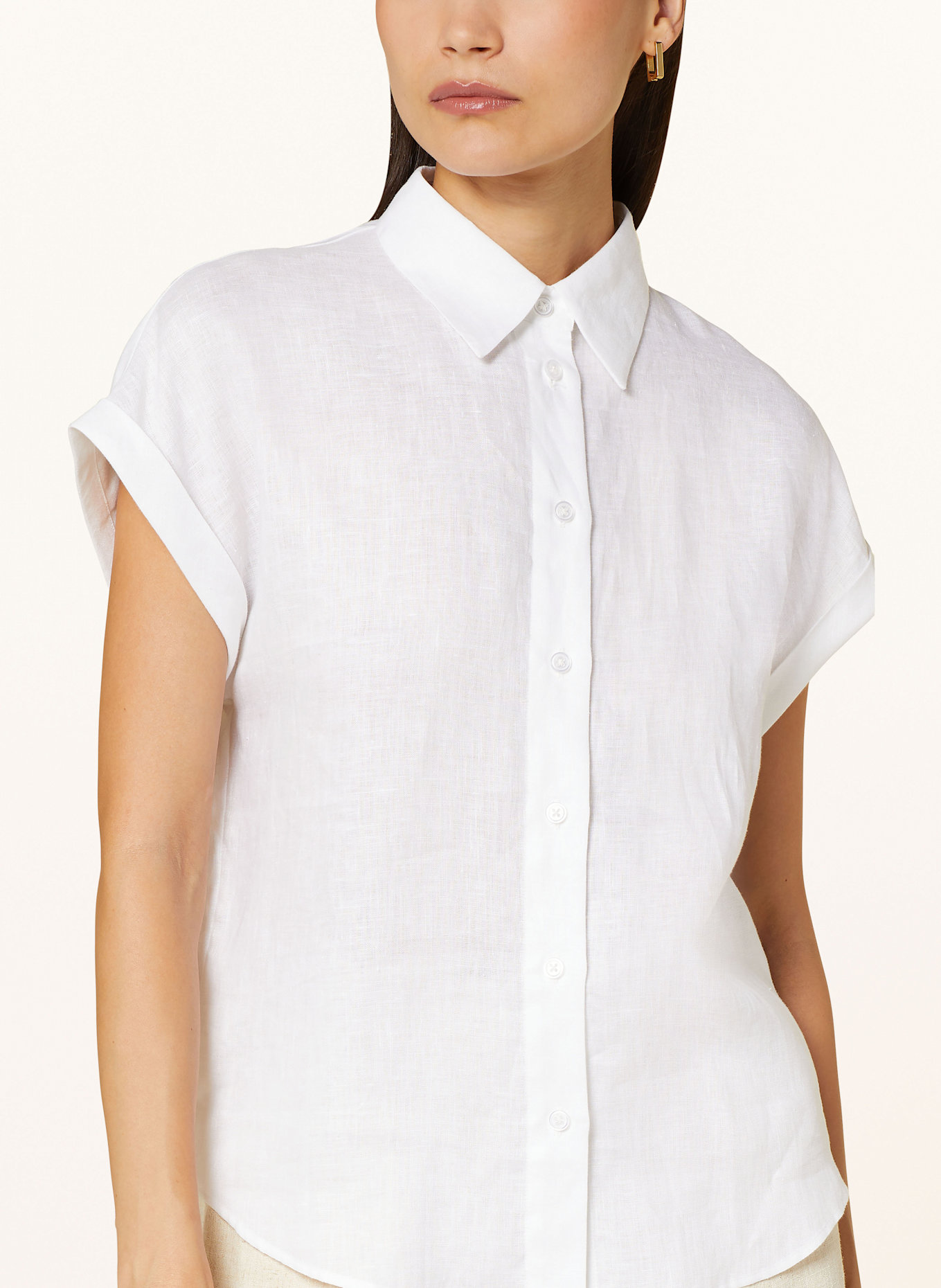 (THE MERCER) N.Y. Hemdbluse aus Leinen: WEISS