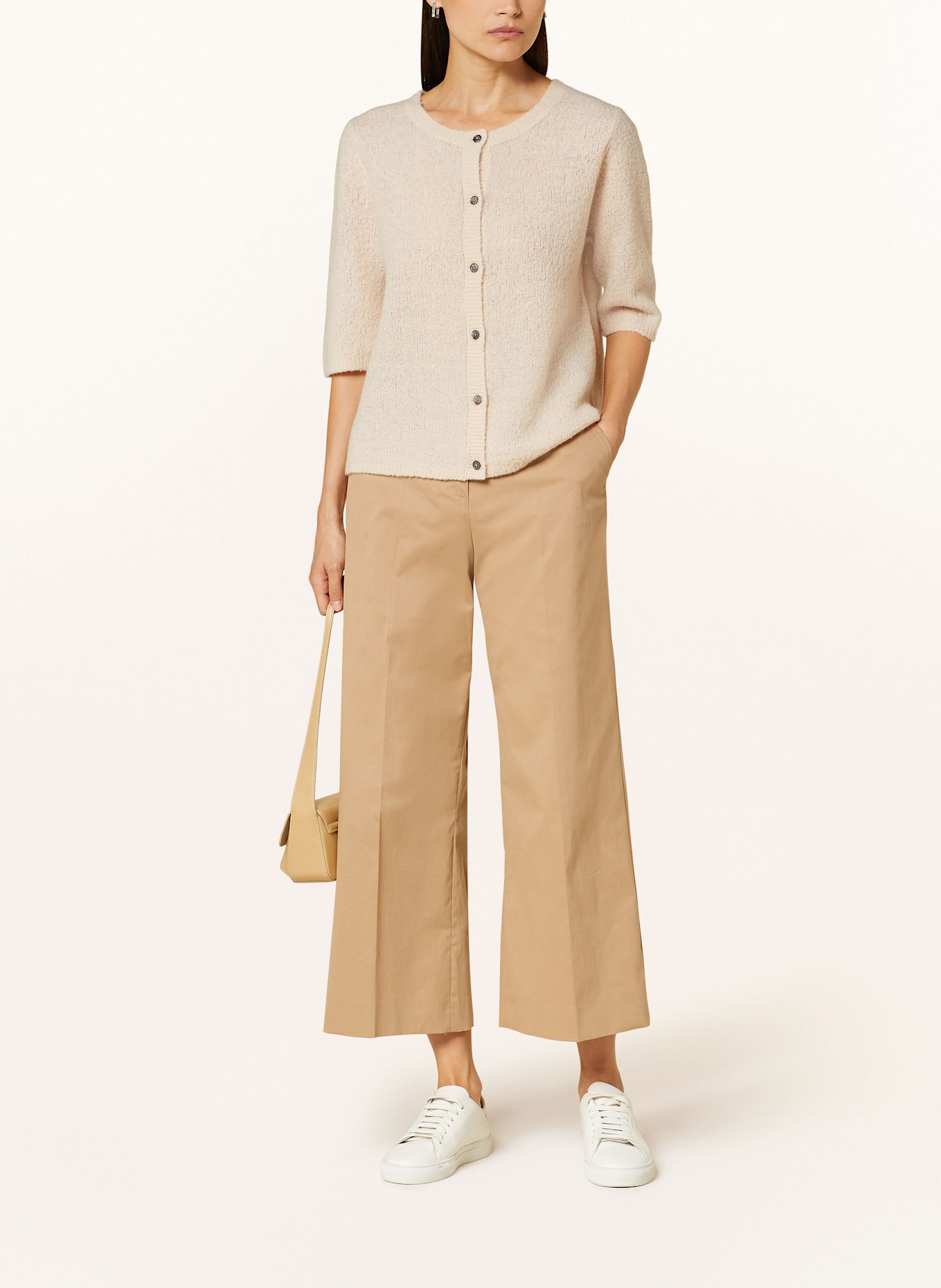 (THE MERCER) N.Y. Strickjacke mit 3/4-Arm: NUDE