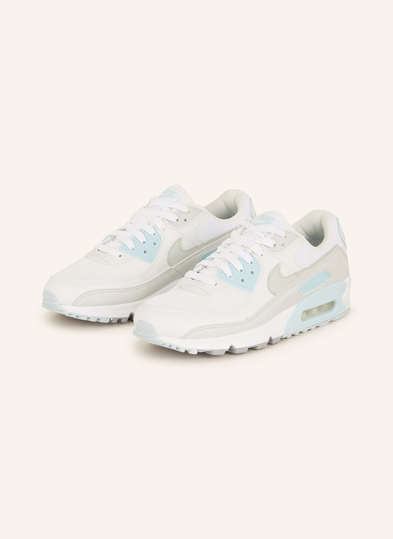 Nike Sneaker AIR MAX 90, Farbe: WEISS/ TÜRKIS/ HELLGRAU (Bild 1)