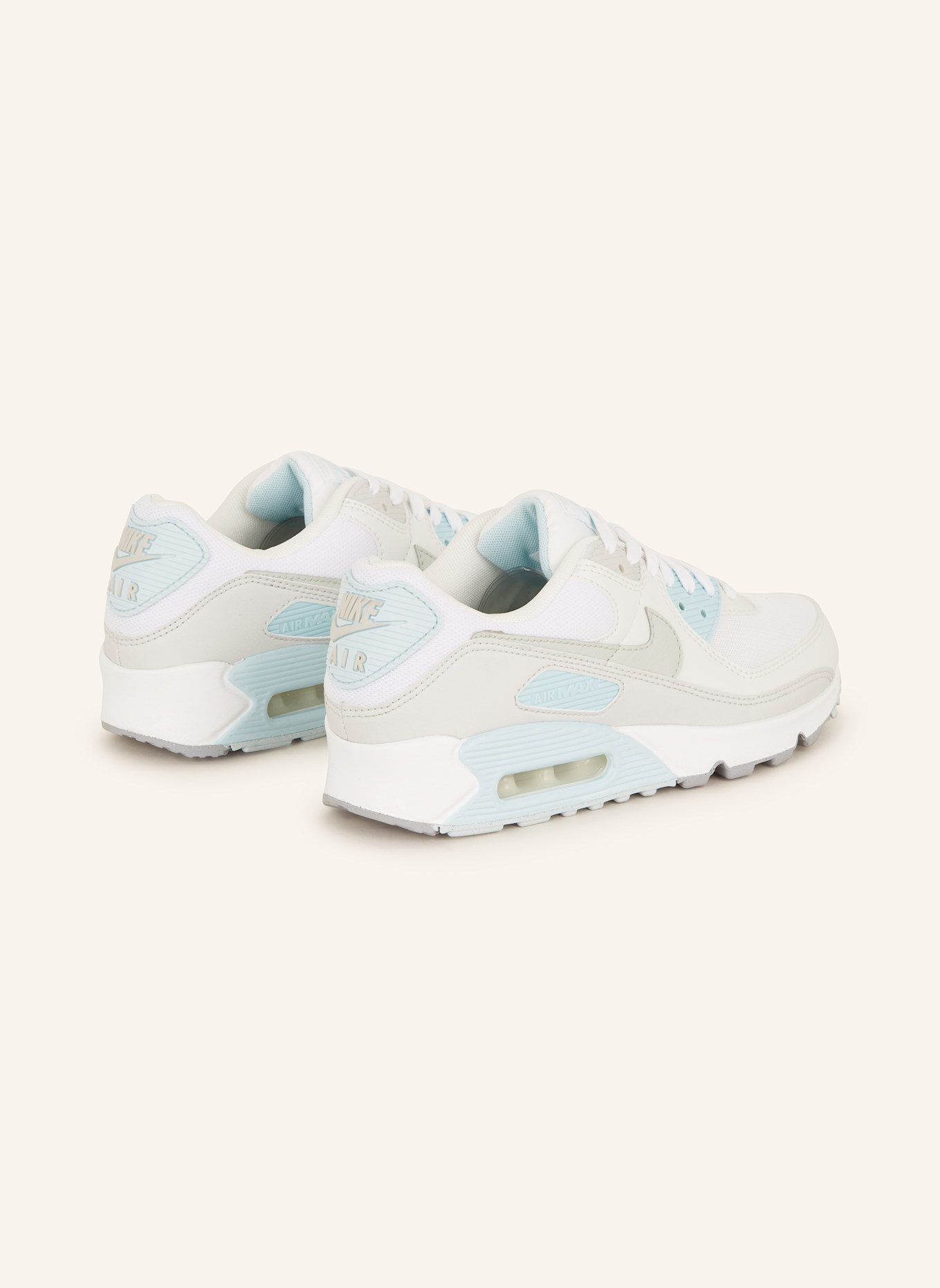 Nike Sneaker AIR MAX 90, Farbe: WEISS/ TÜRKIS/ HELLGRAU (Bild 2)