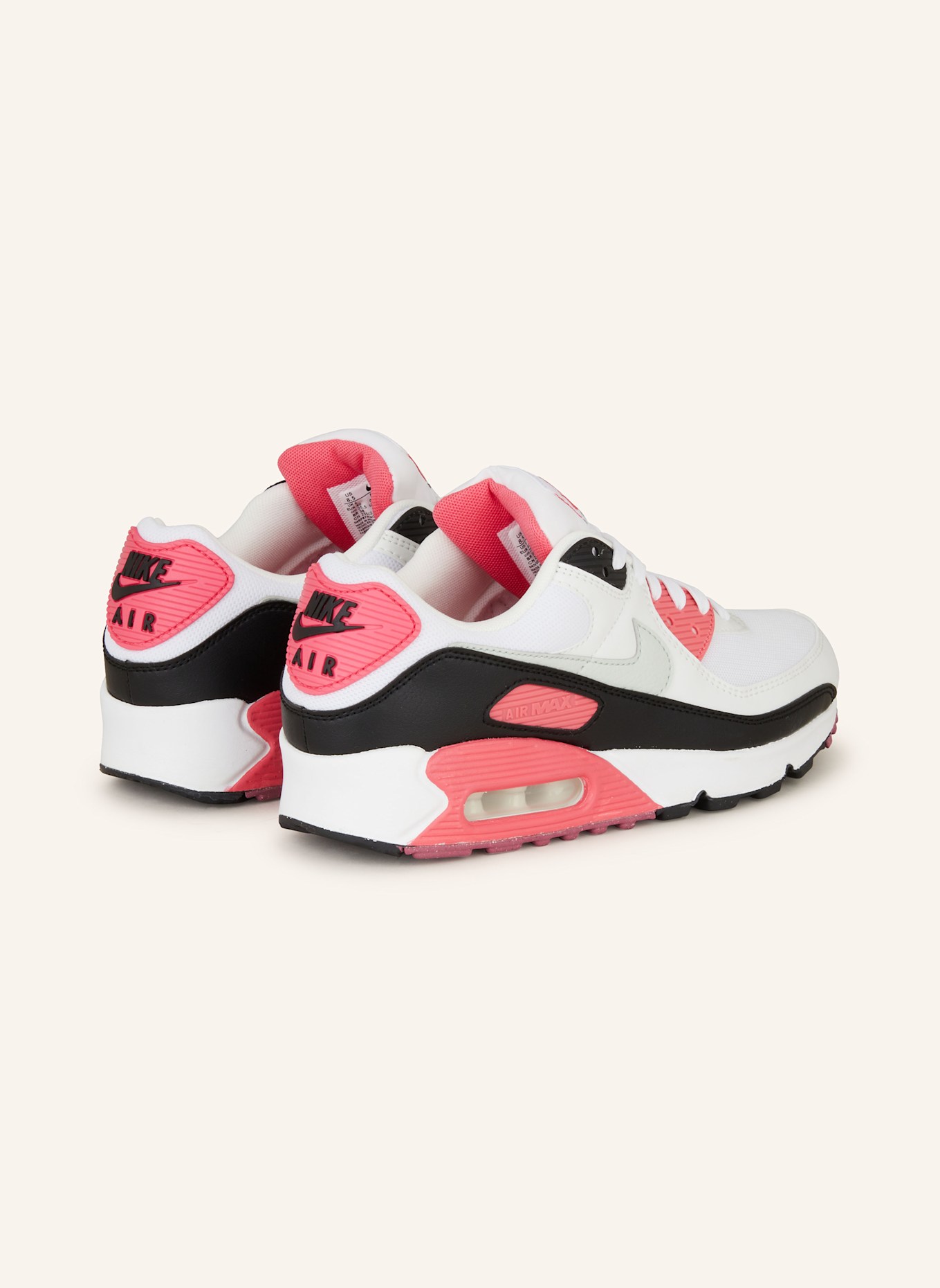 Nike Sneaker AIR MAX 90 in weiss schwarz neonpink