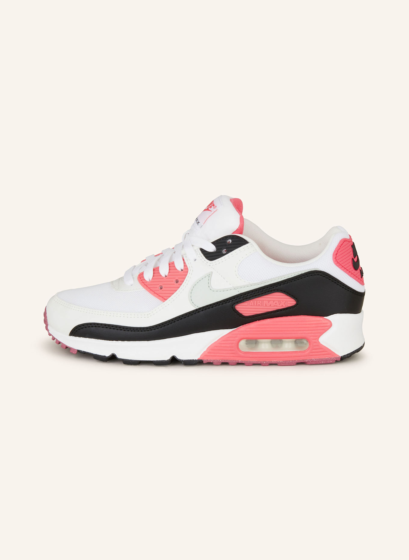 Nike Sneakers AIR MAX 90 in white black neon pink
