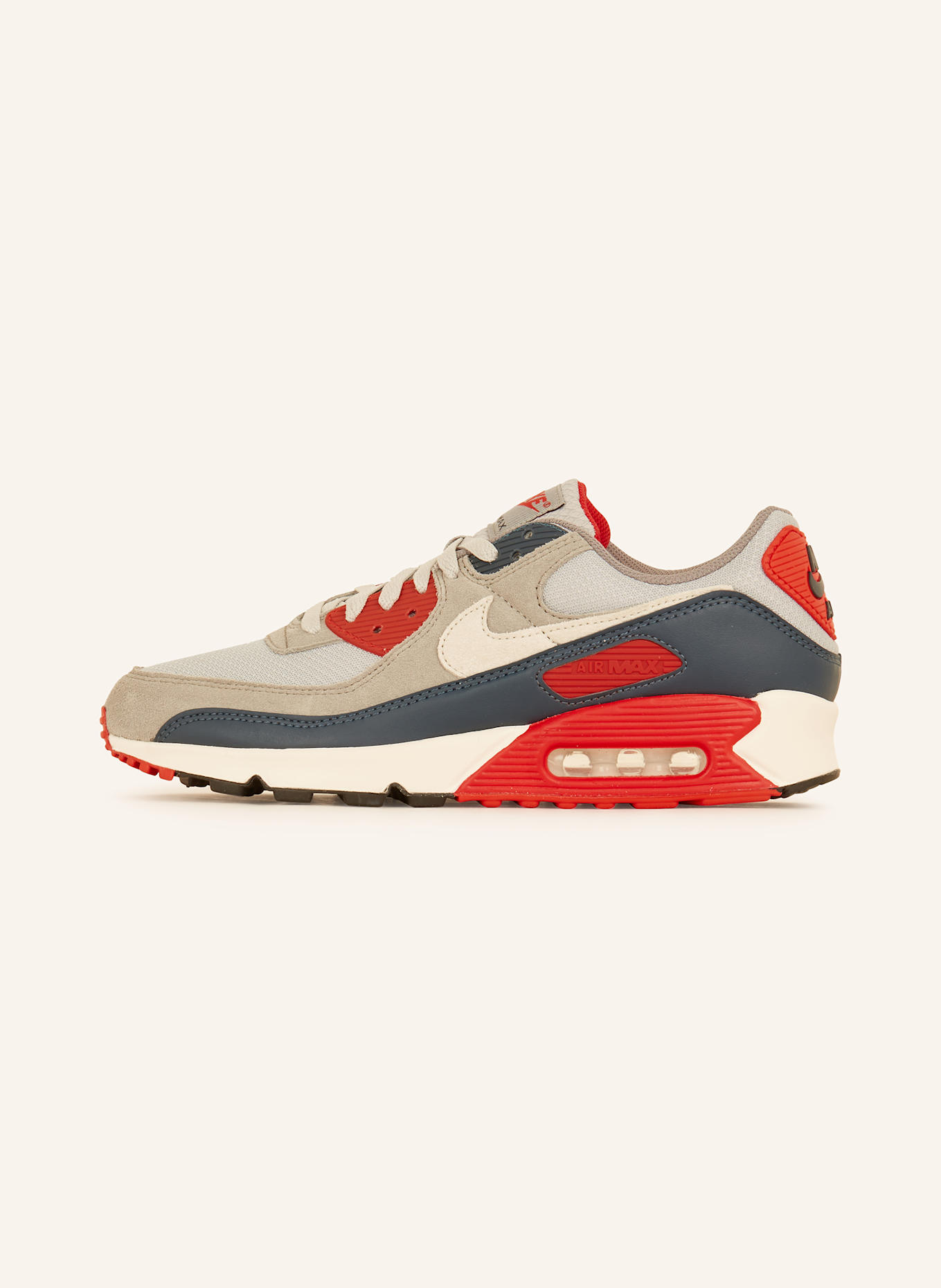 Grey and red air max 90 store