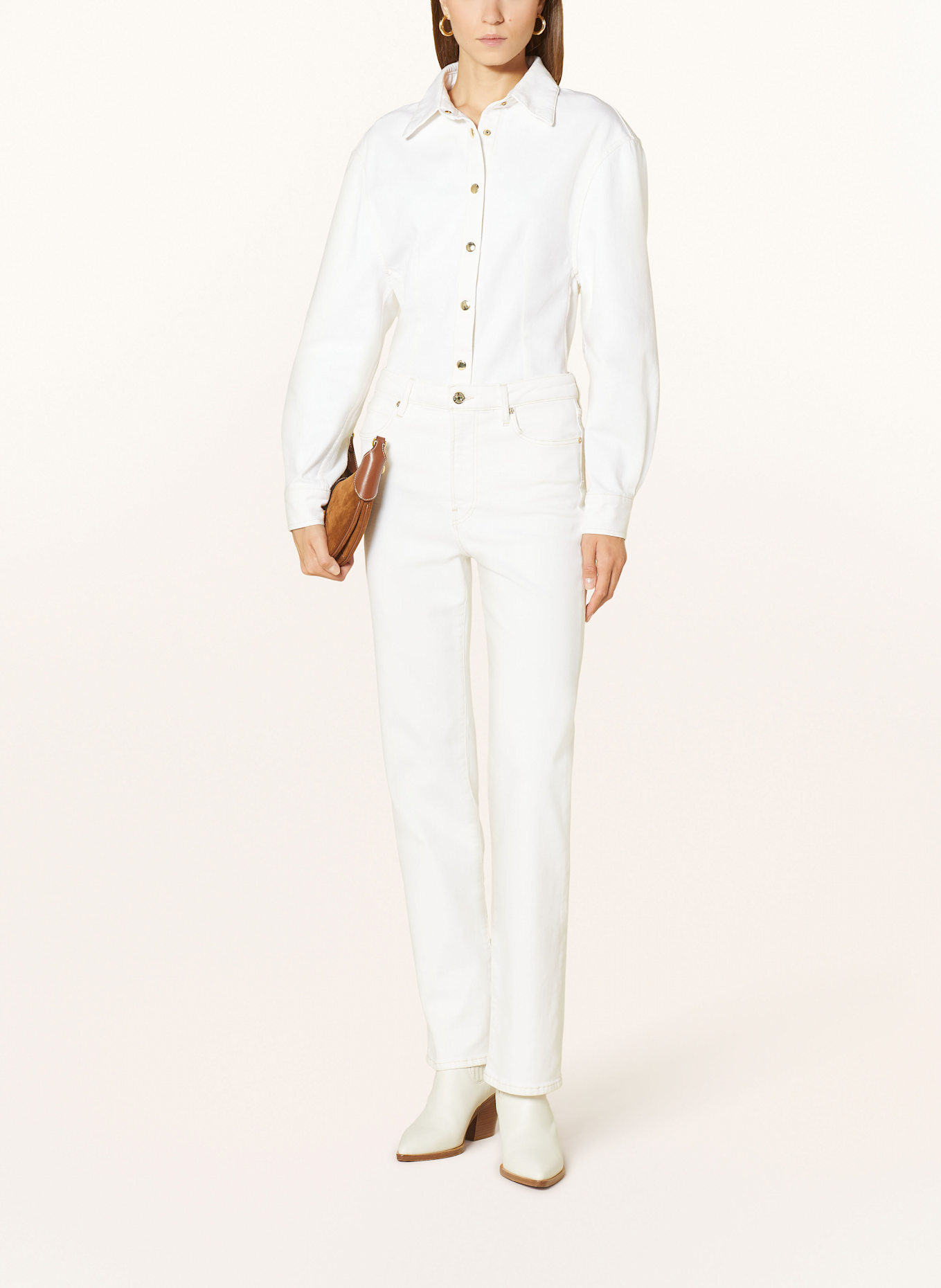 FRAME Bootcut jeans THE RULER, Color: metallic-effect tie-fastening shorts (Image 2)
