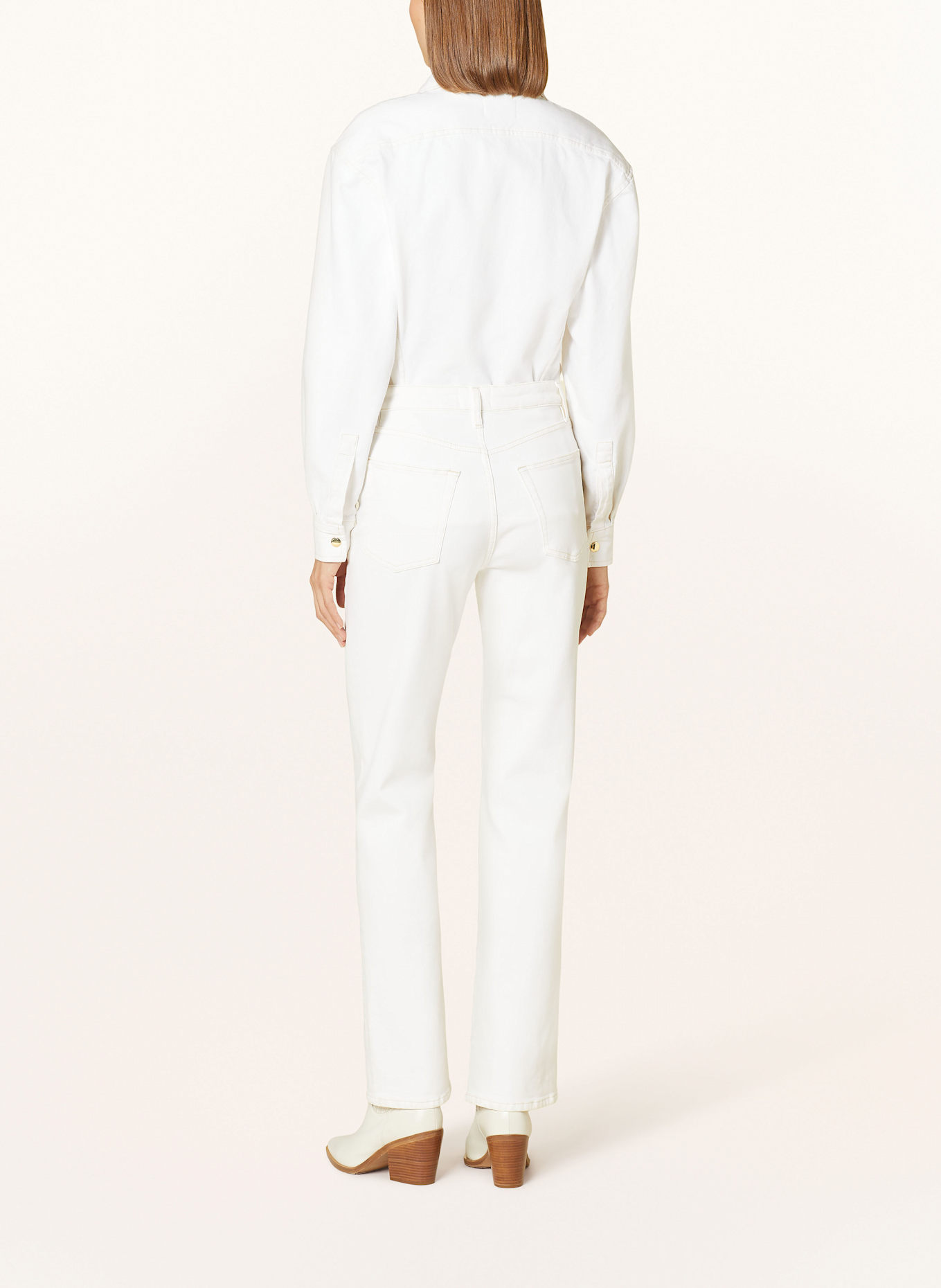 FRAME Bootcut jeans THE RULER, Color: metallic-effect tie-fastening shorts (Image 3)