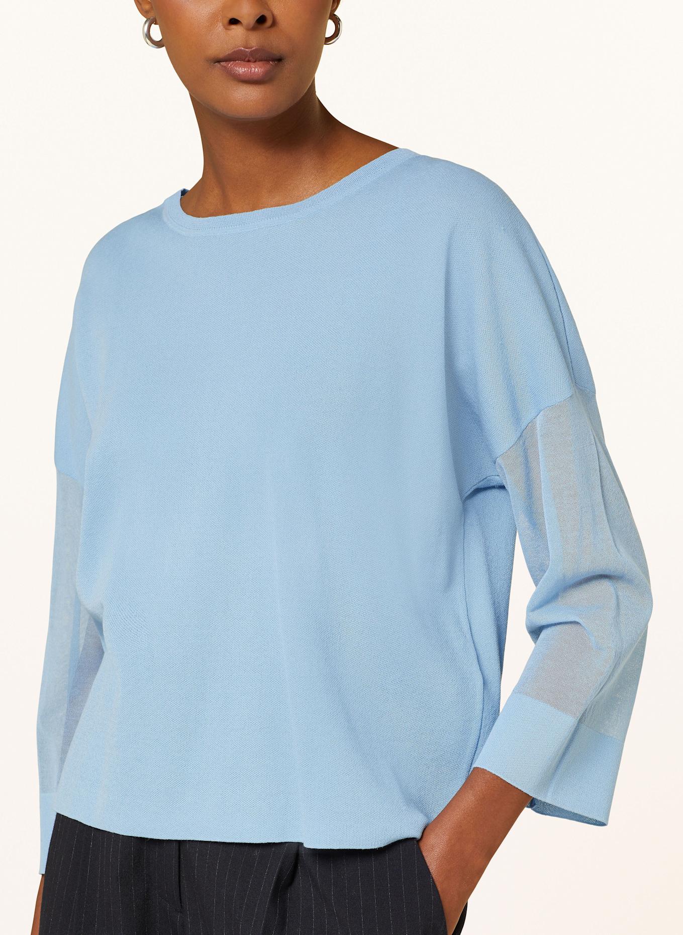 comma Pullover mit 3/4-Arm: HELLBLAU