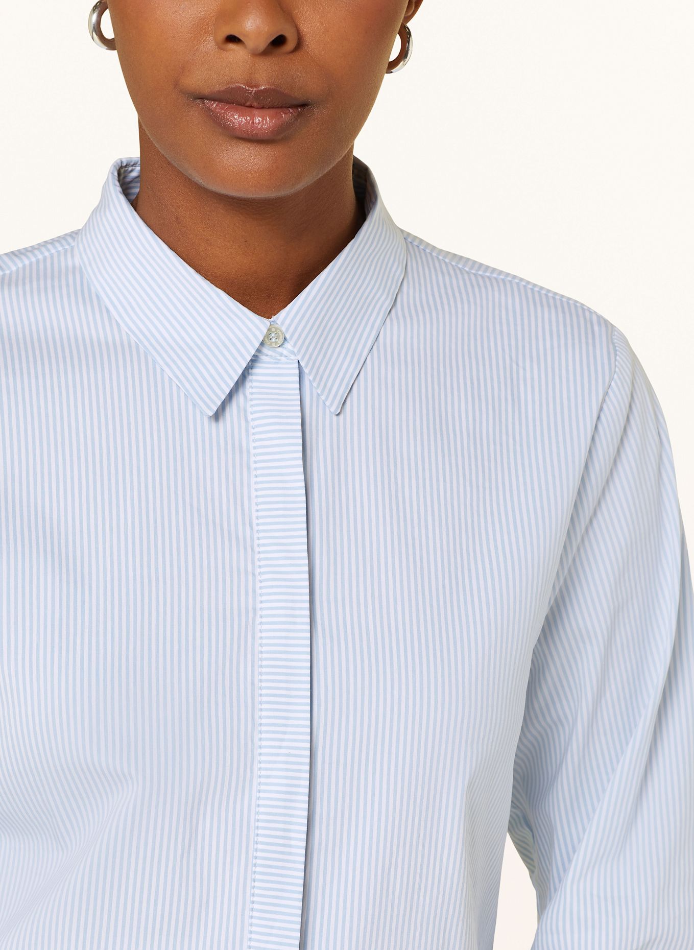 comma Hemdbluse: HELLBLAU / WEISS