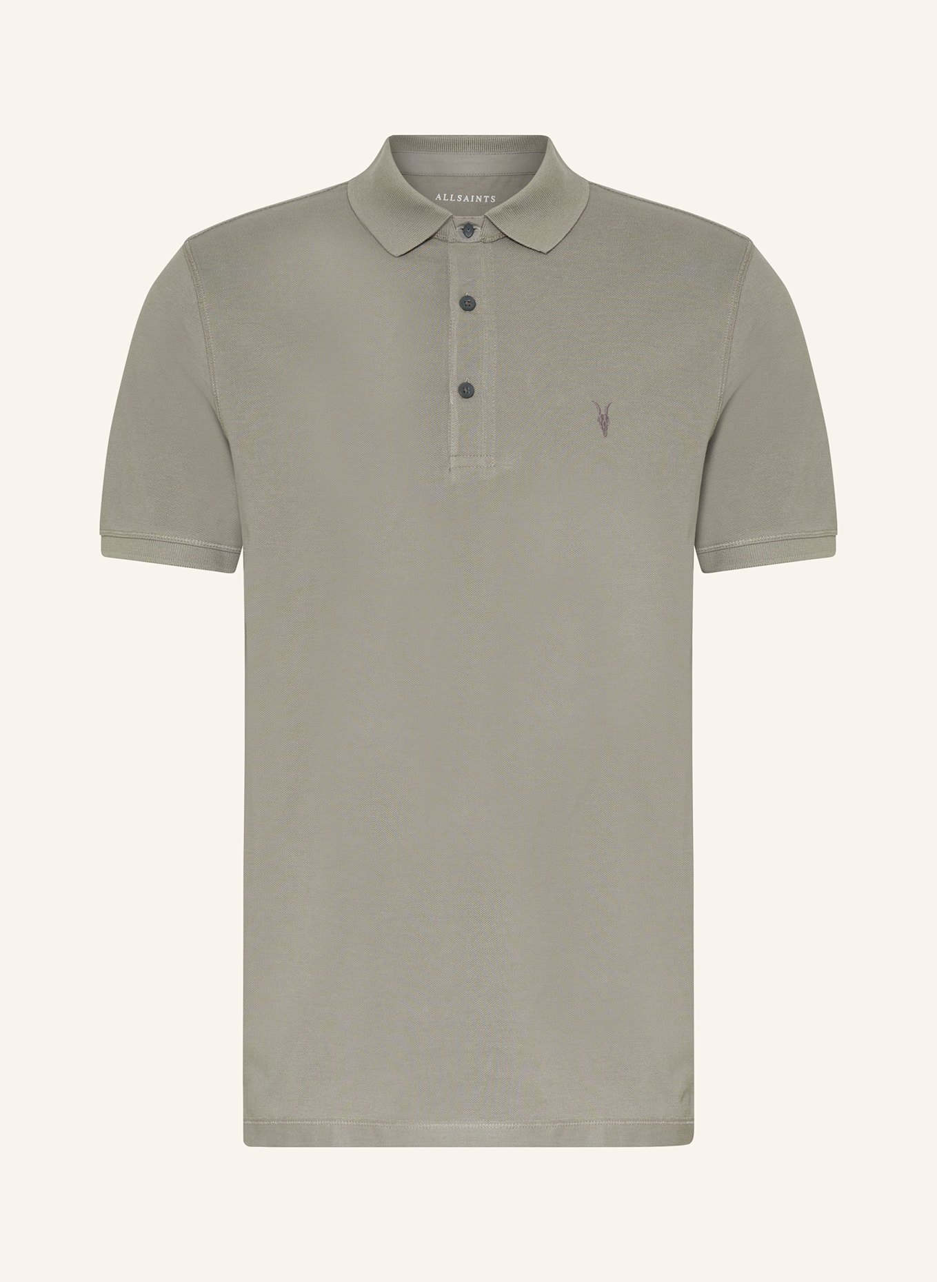 ALLSAINTS Piqué-Poloshirt REFORM Slim Fit, Farbe: GRAU (Bild 1)