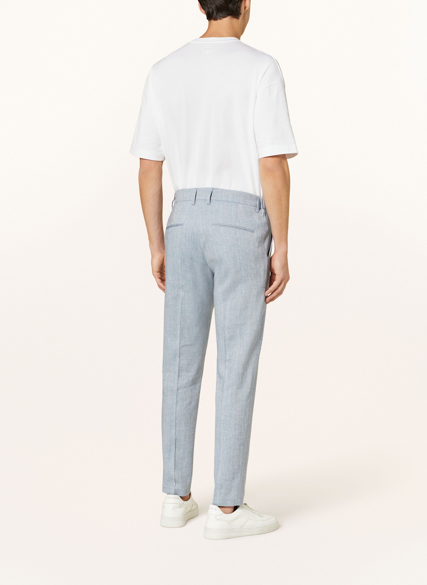 DRYKORN Anzughose AJEND Extra Slim Fit mit Leinen: 3407 blau