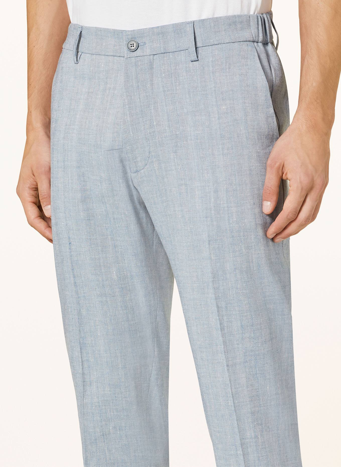 DRYKORN Anzughose AJEND Extra Slim Fit mit Leinen: 3407 blau