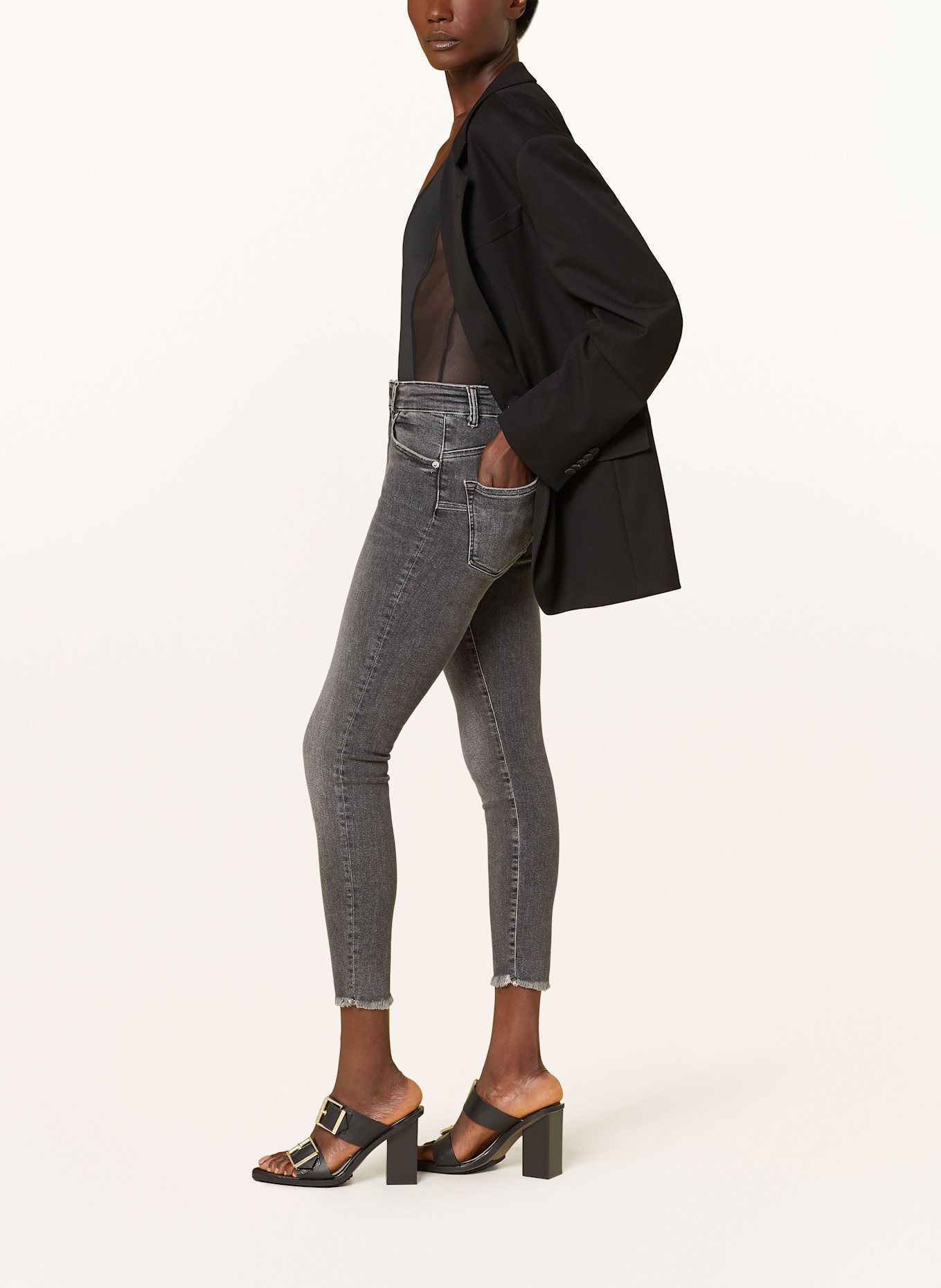 ALLSAINTS Skinny jeans MILLER PUSH UP: GRAY