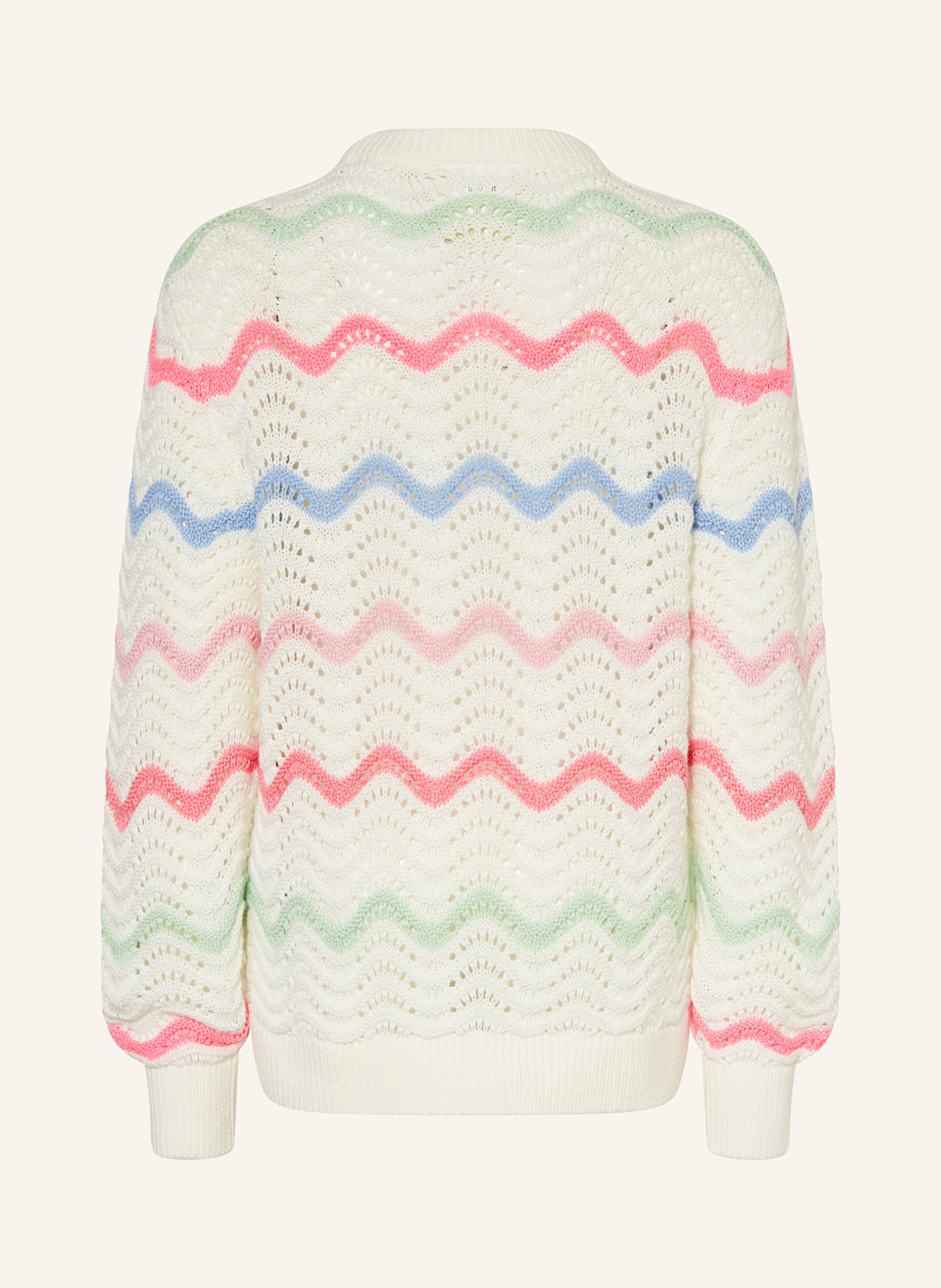 s.Oliver RED Sweter: BIAŁY / NIEBIESKI / MOCNORÓŻOWY