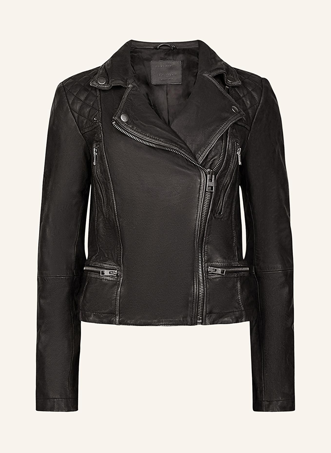 ALLSAINTS Lederjacke CARGO, Farbe: SCHWARZ/ DUNKELGRAU (Bild 1)