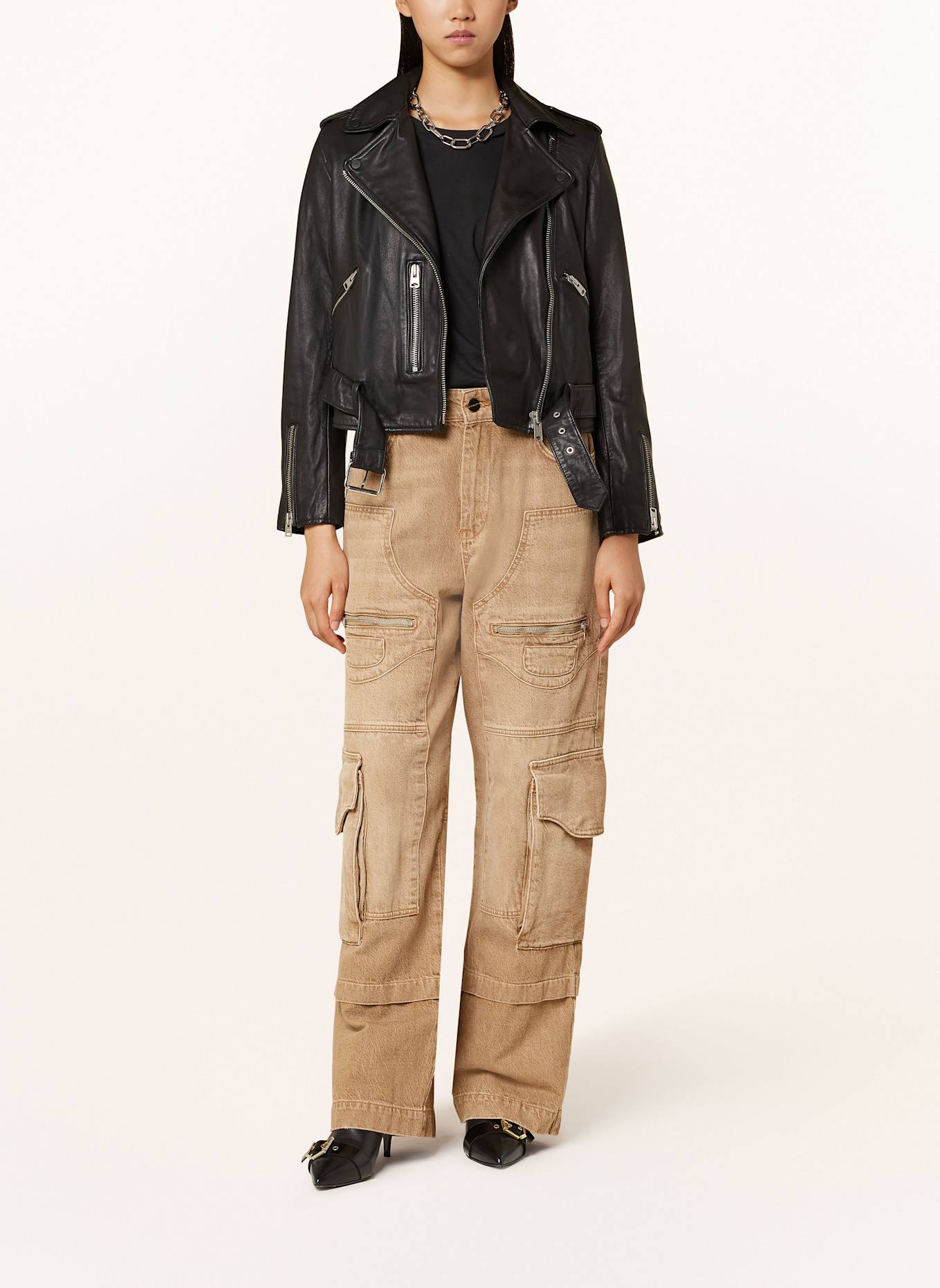 ALLSAINTS Lederjacke BALFERN: SCHWARZ