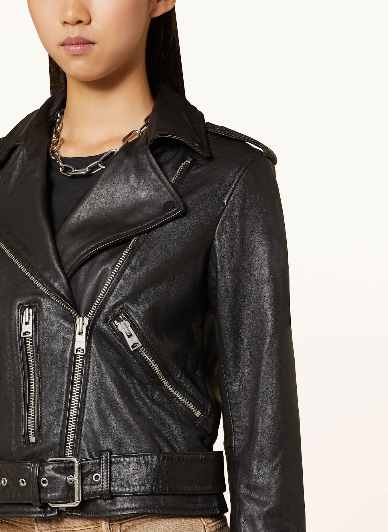 ALLSAINTS Lederjacke BALFERN: SCHWARZ