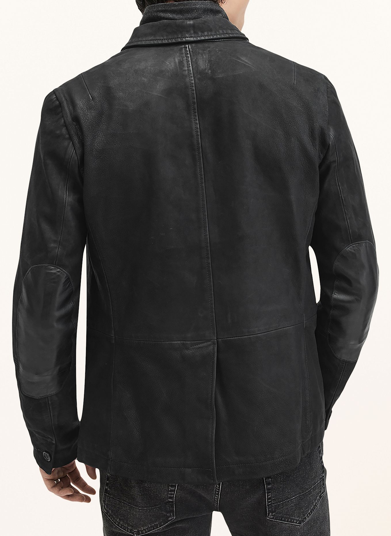 ALLSAINTS Leather jacket SURVEY, Color: BLACK (Image 3)