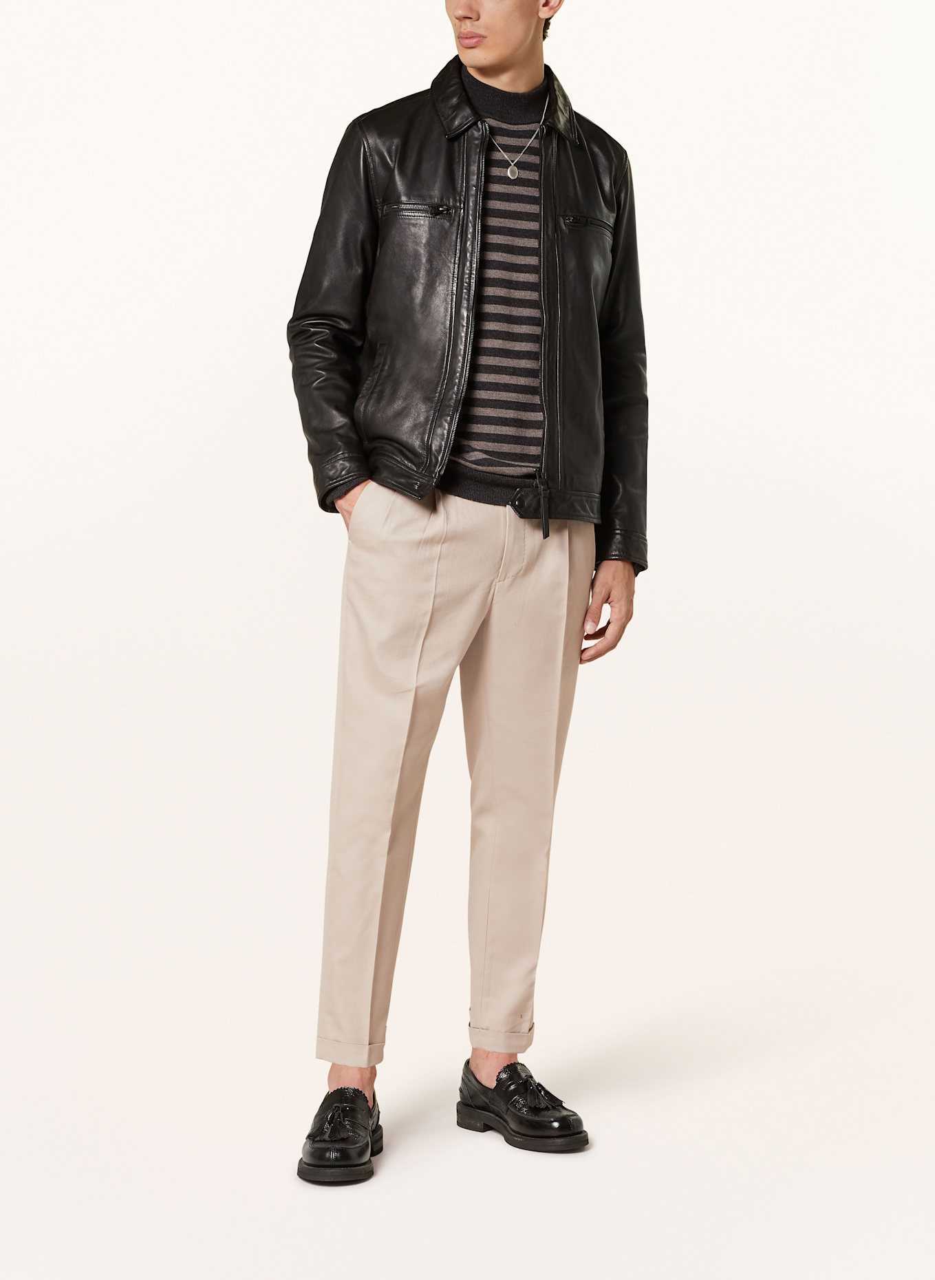 ALLSAINTS Leather jacket LUCK in black ALLSAINTS Leather jacket LUCK in black