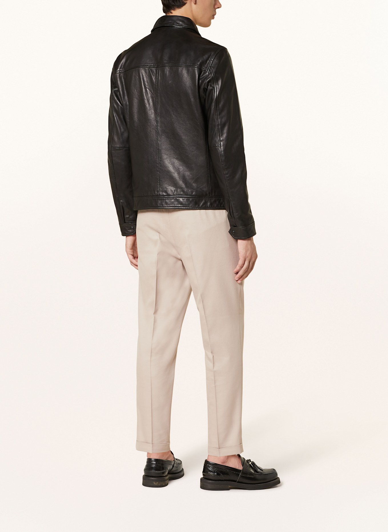 ALLSAINTS Lederjacke LUCK: SCHWARZ