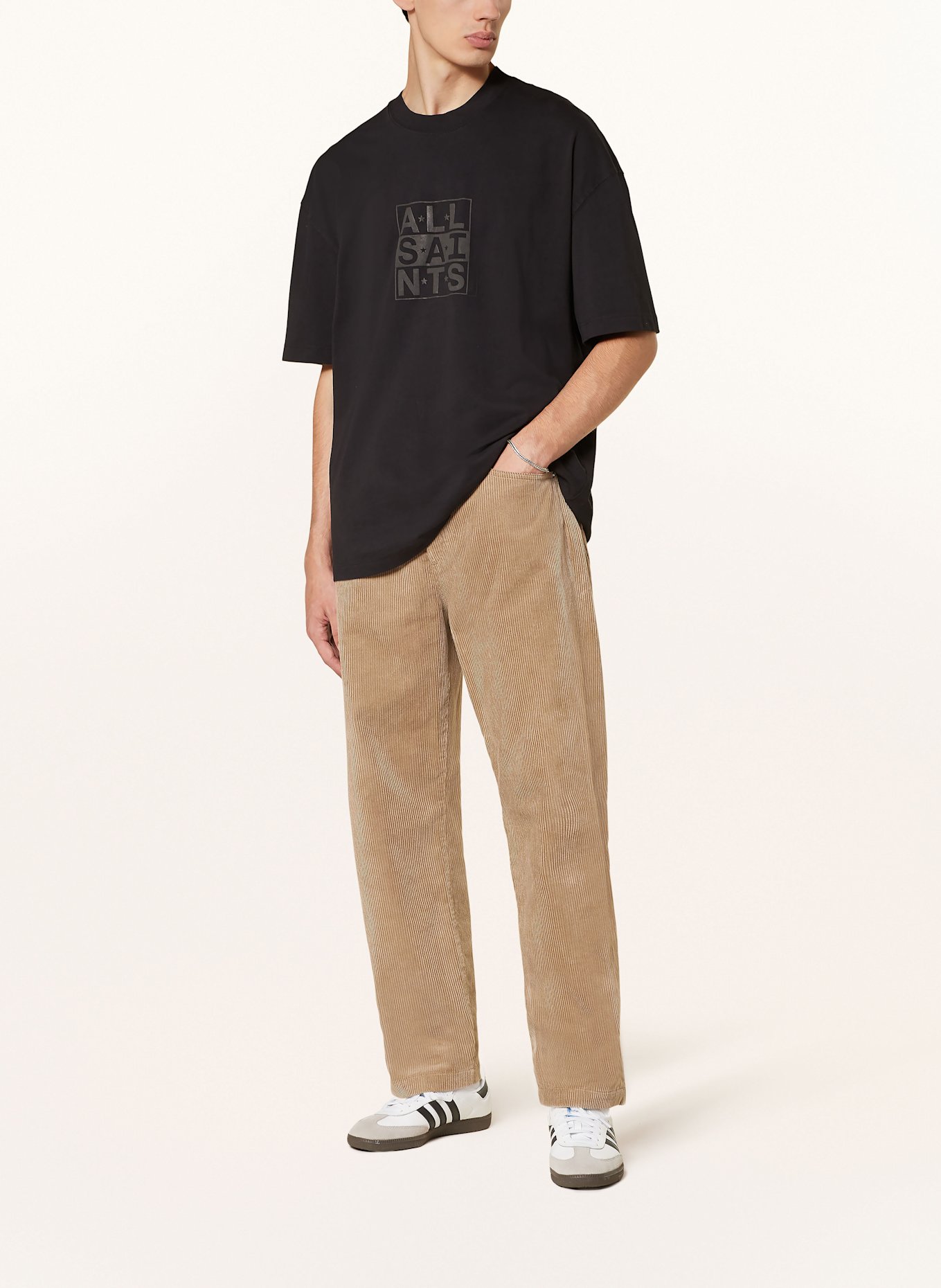 ALLSAINTS T-shirt BELOW, Color: BLACK (Image 2)