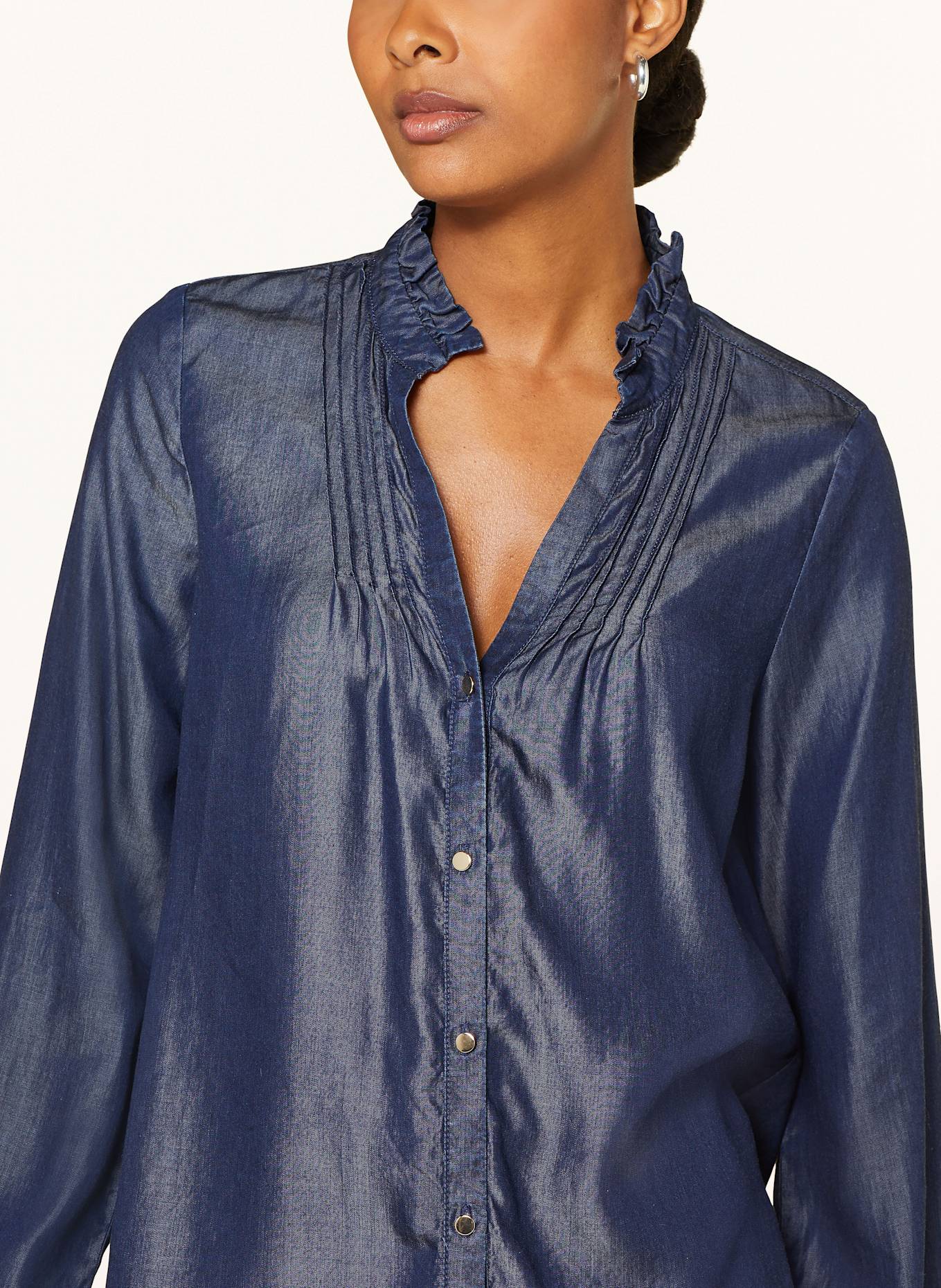 s.Oliver BLACK LABEL Bluse in Jeansoptik: DUNKELBLAU