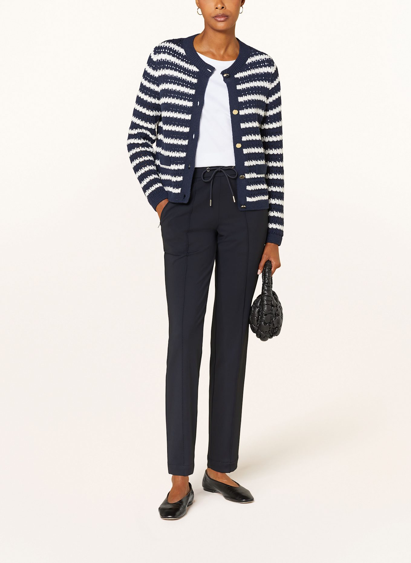 s.Oliver BLACK LABEL Trousers: DARK BLUE