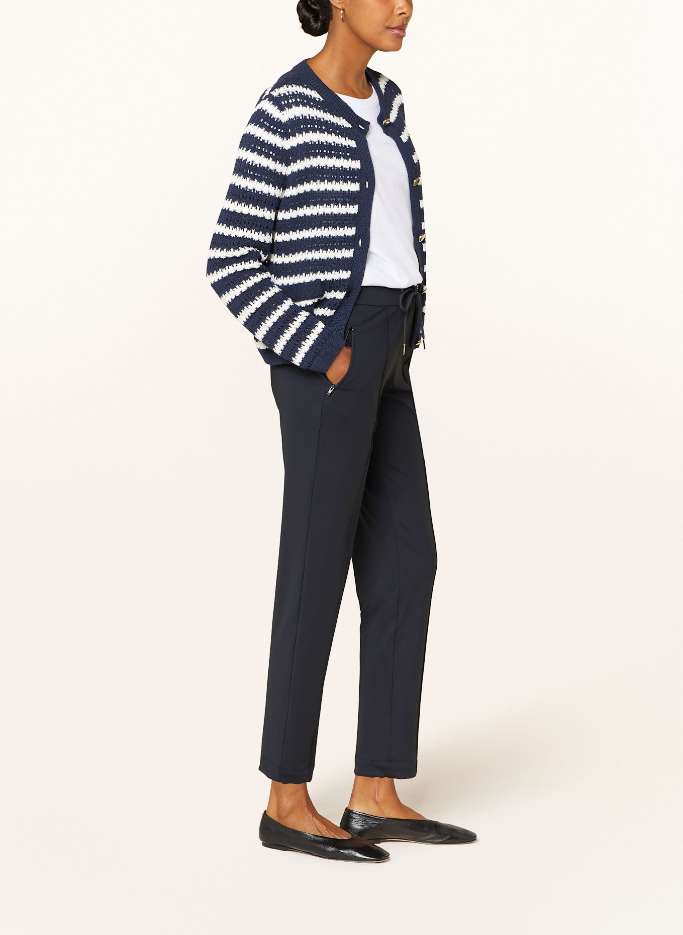 s.Oliver BLACK LABEL Trousers: DARK BLUE