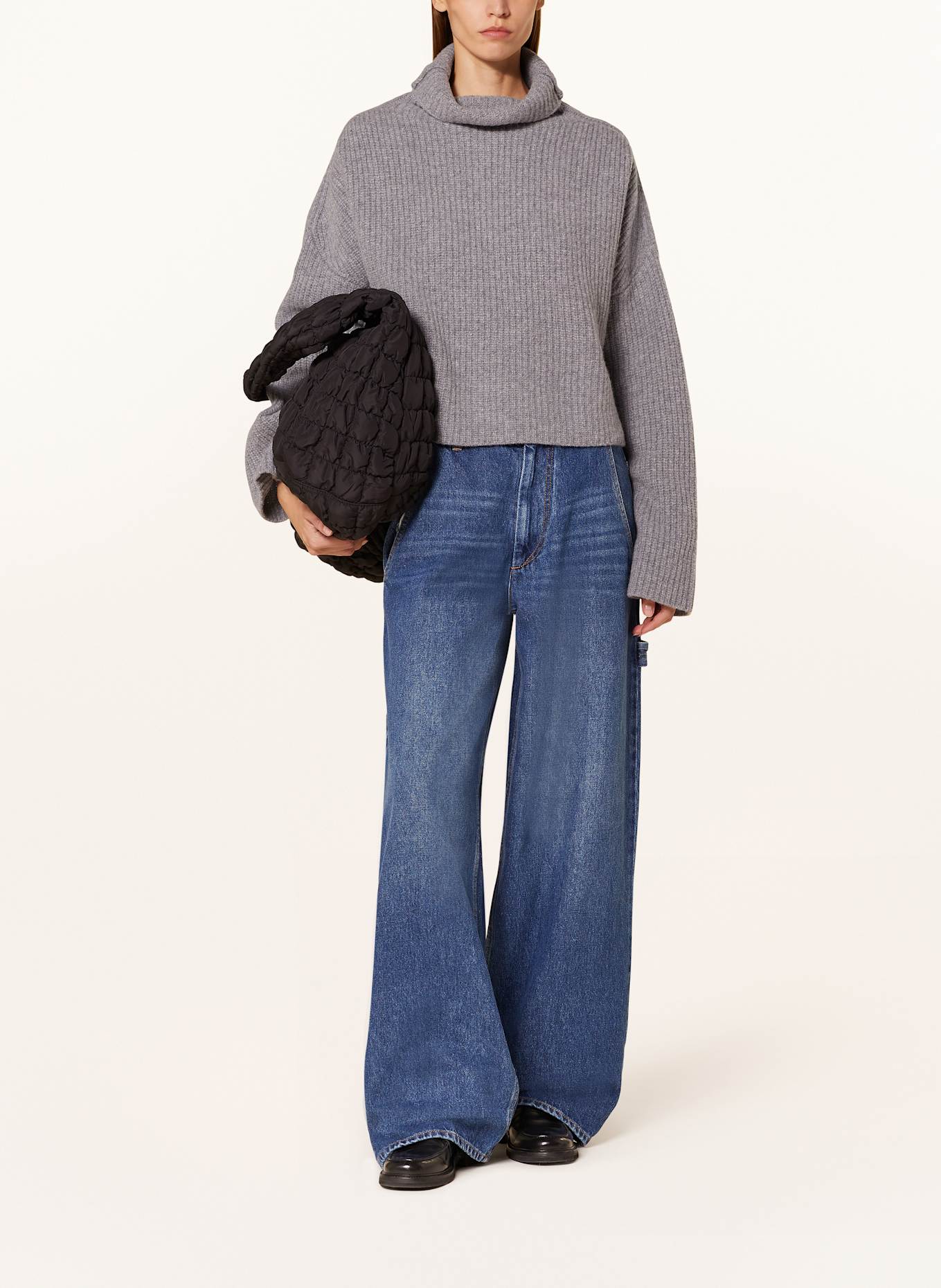 by Aylin Koenig CARLOTTA turtleneck sweater: GRAY