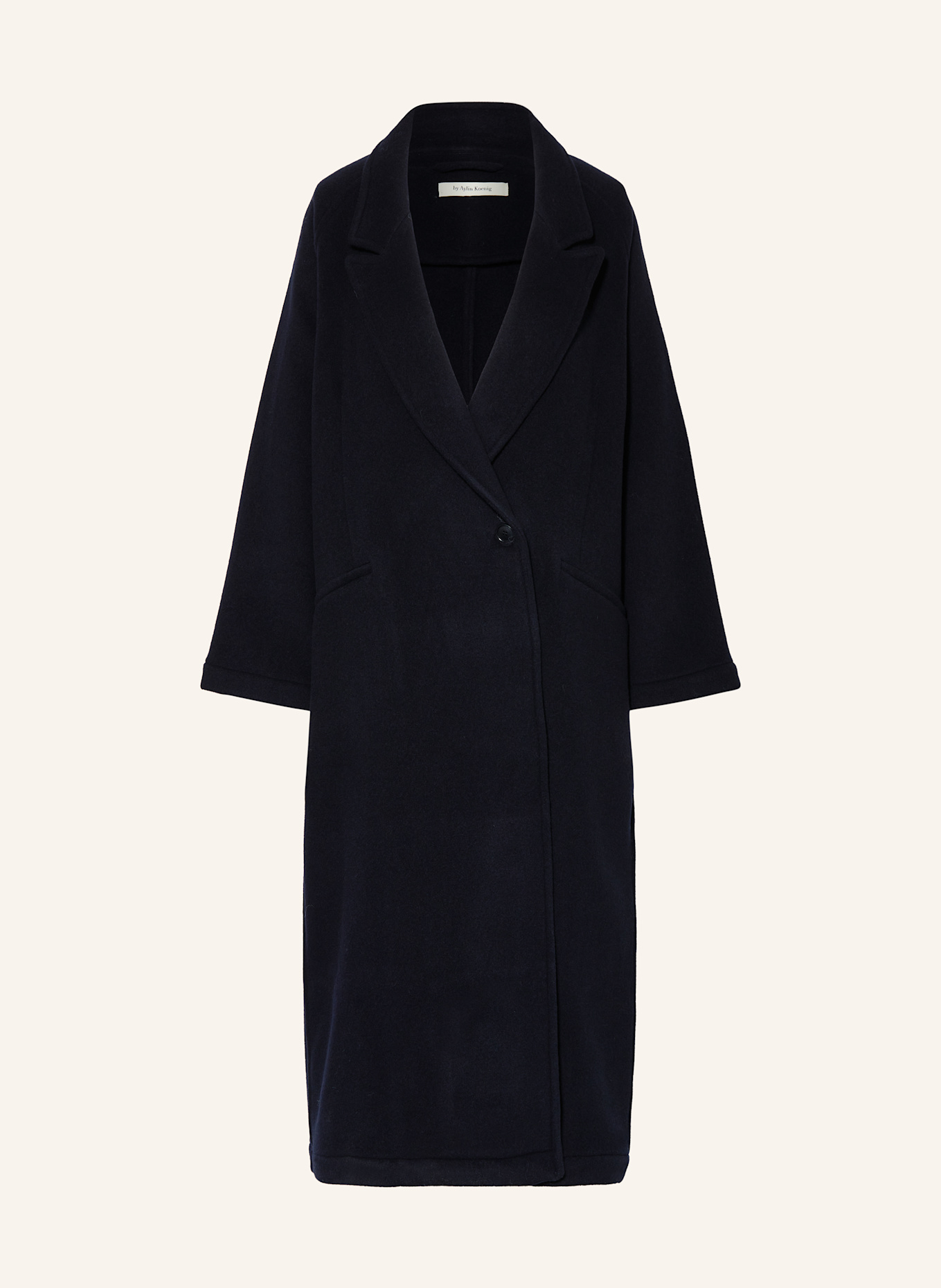 by Aylin Koenig Oversized wool coat ENIA: DARK BLUE