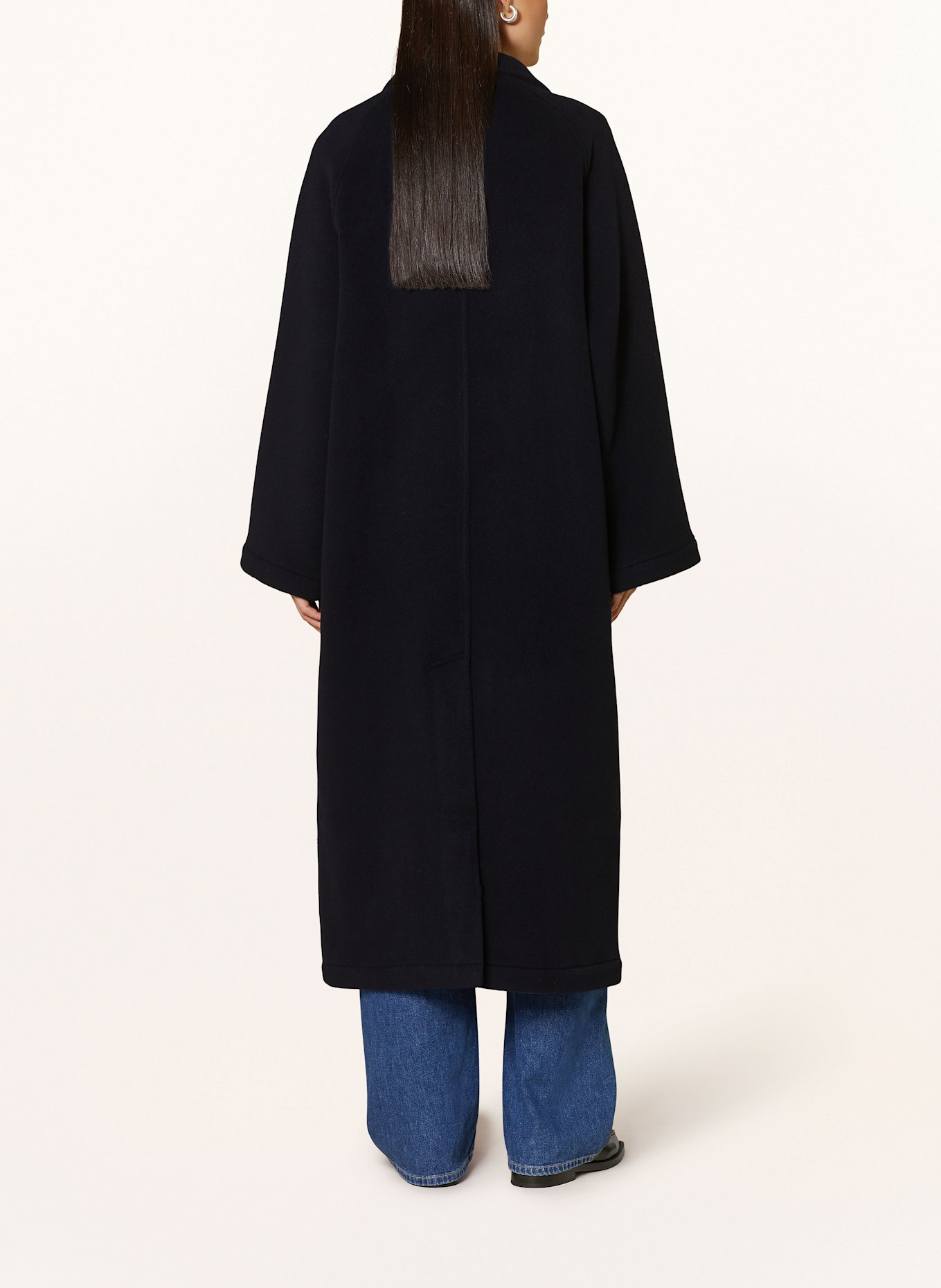 by Aylin Koenig Oversized wool coat ENIA: DARK BLUE