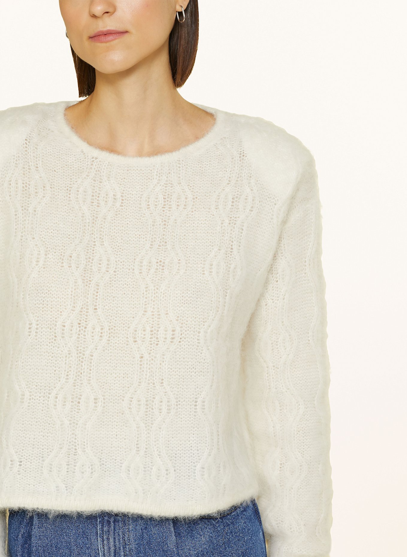 by Aylin Koenig Alpaka-Pullover ISABELLE mit Cut-out: ECRU