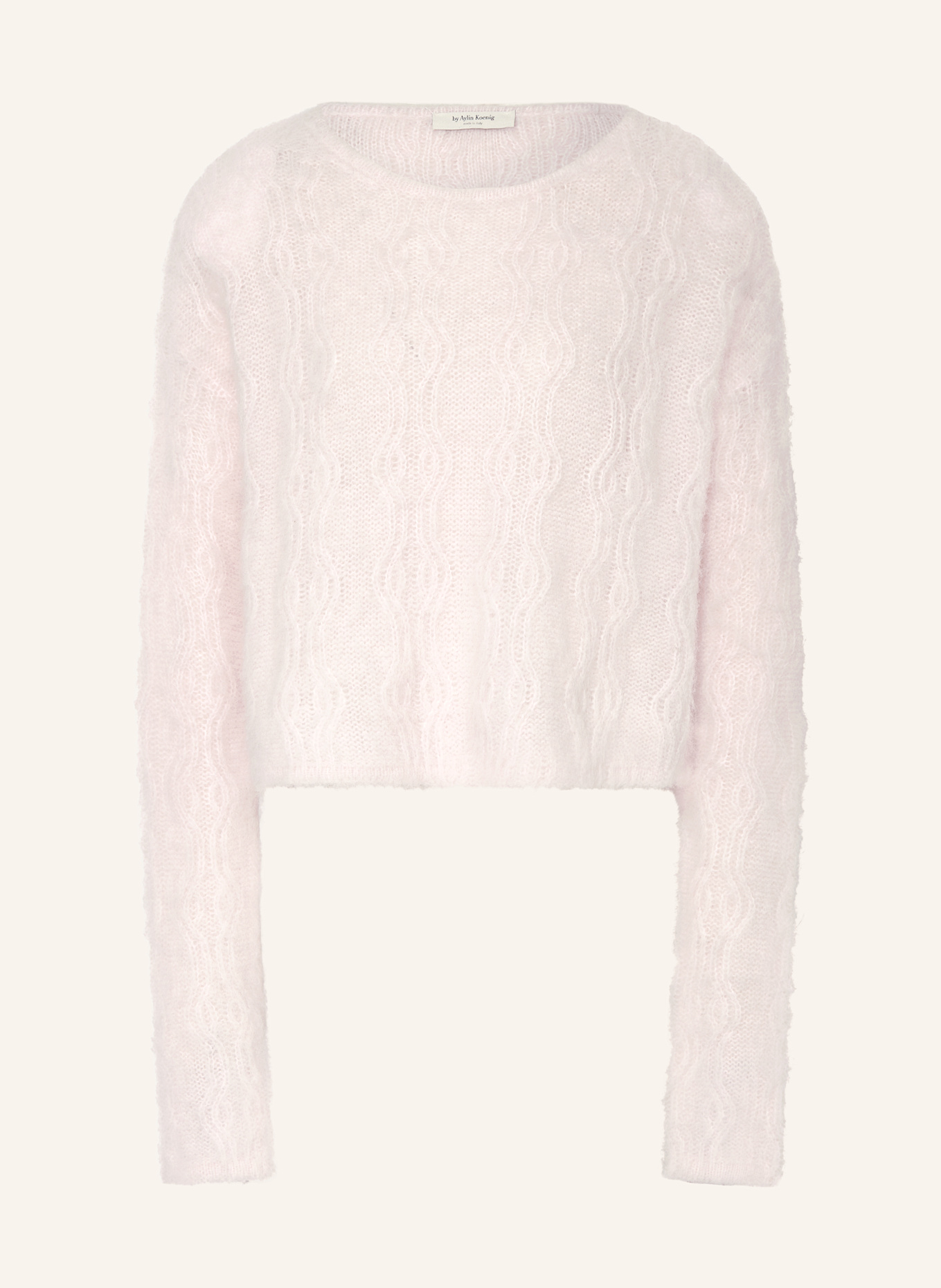 by Aylin Koenig Alpaka-Pullover ISABELLE mit Cut-out: HELLROSA