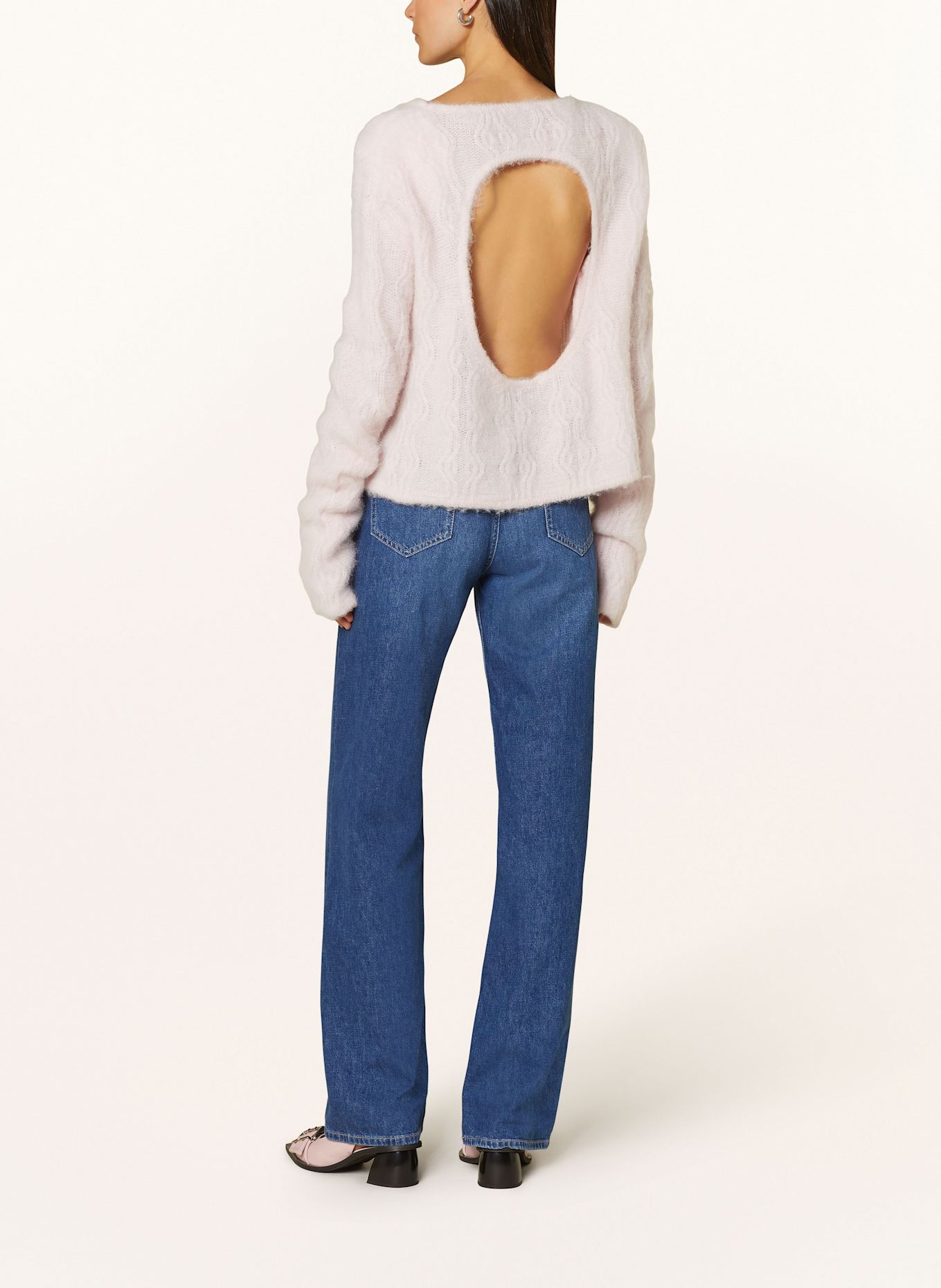 by Aylin Koenig Alpaka-Pullover ISABELLE mit Cut-out: HELLROSA