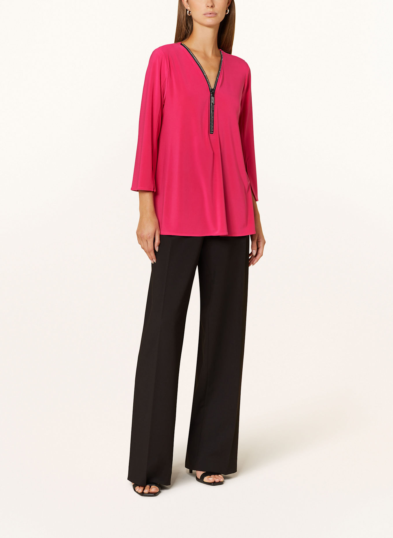 Joseph Ribkoff Blusenshirt mit 3/4-Arm und Schmucksteinen: PINK