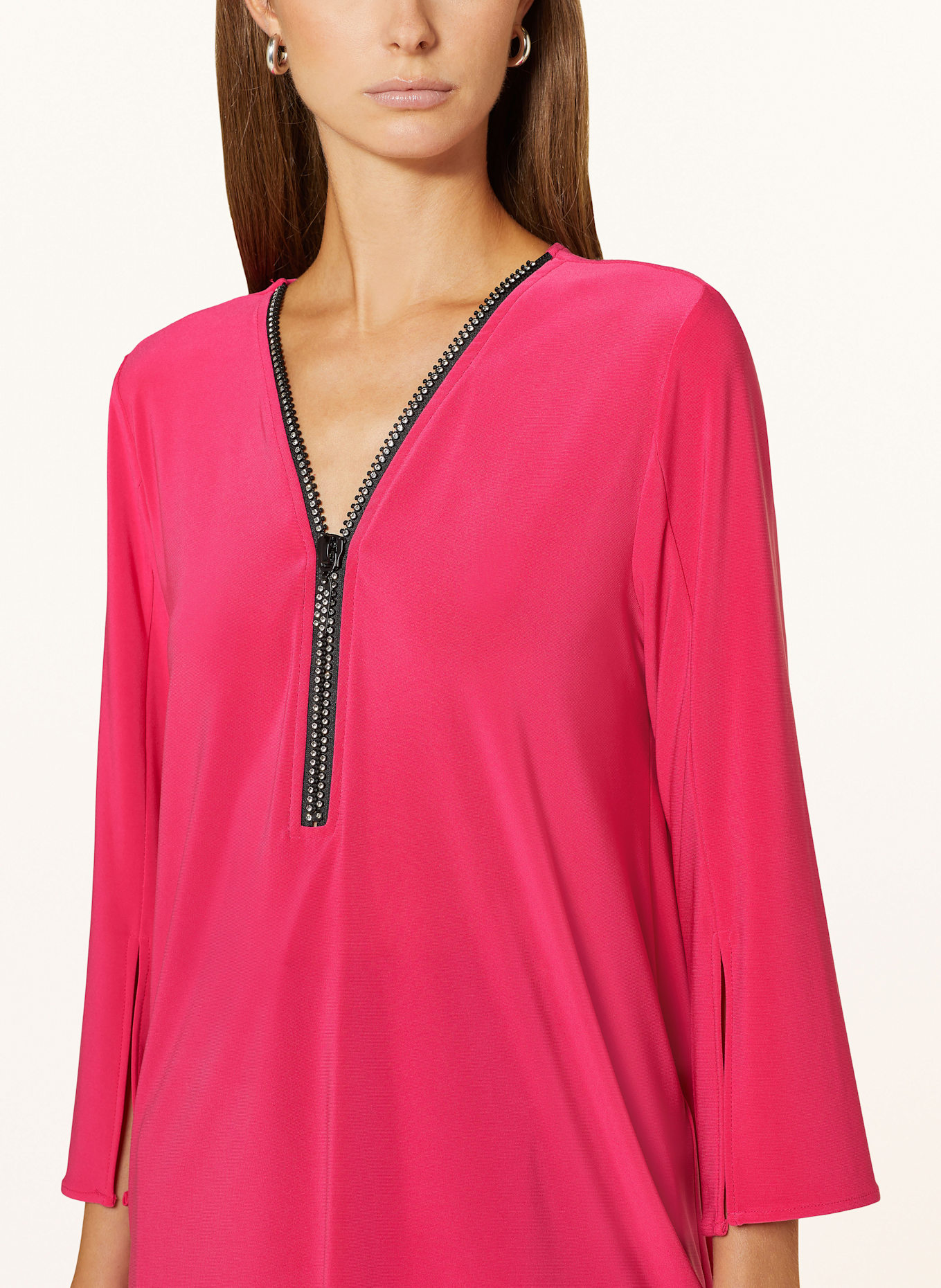 Joseph Ribkoff Blusenshirt mit 3/4-Arm und Schmucksteinen: PINK
