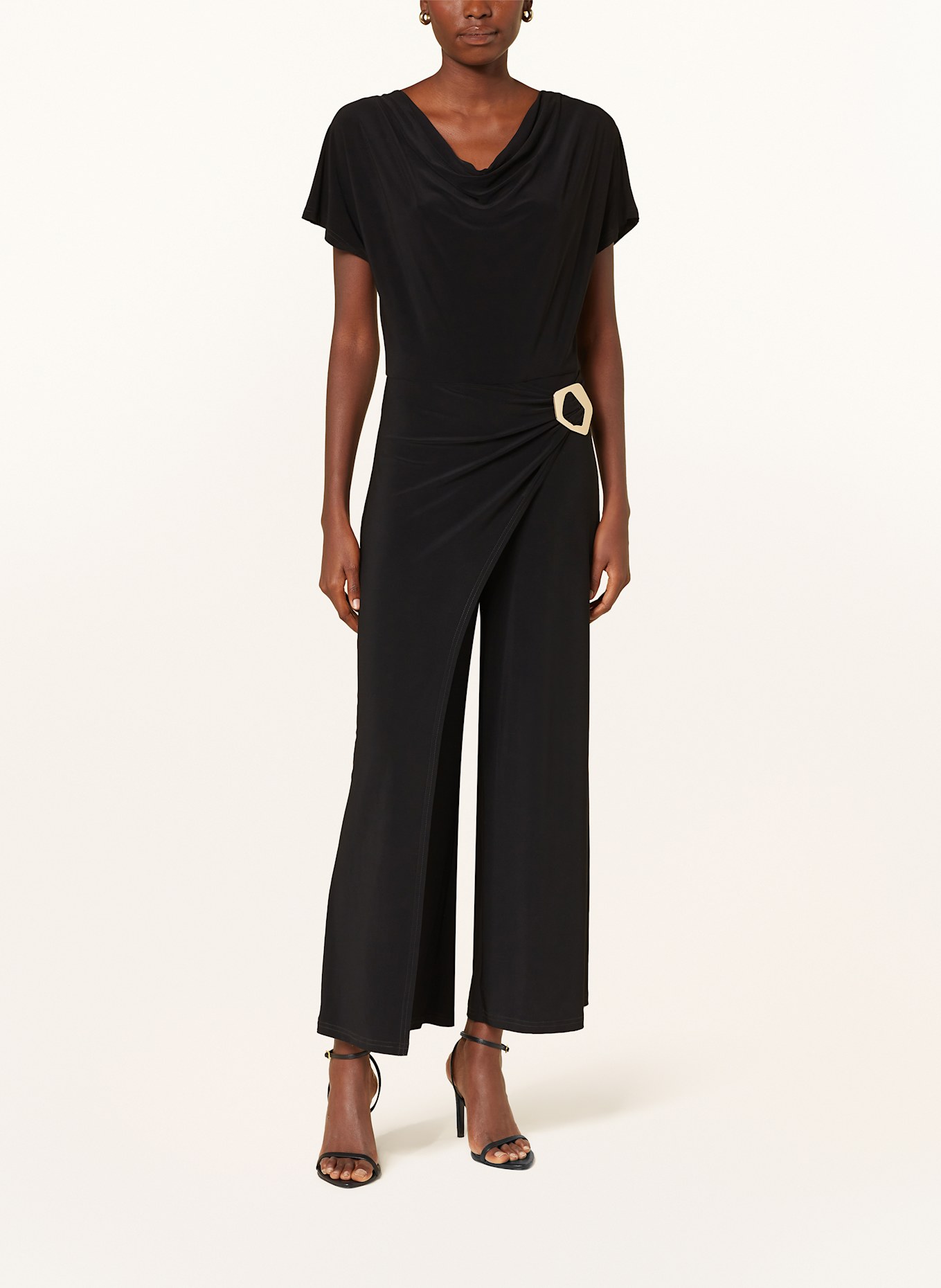 Joseph Ribkoff Jumpsuit in Wickeloptik: SCHWARZ