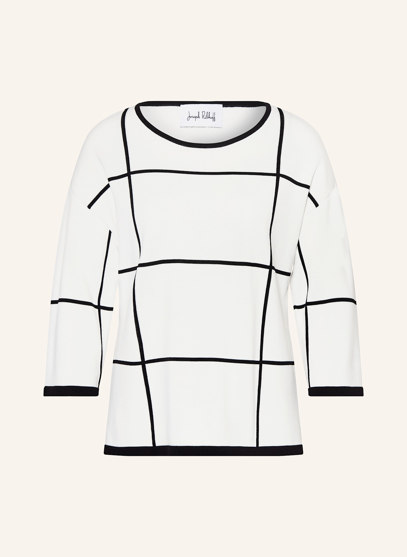 Joseph Ribkoff Pullover mit 3/4-Arm: WEISS/ SCHWARZ