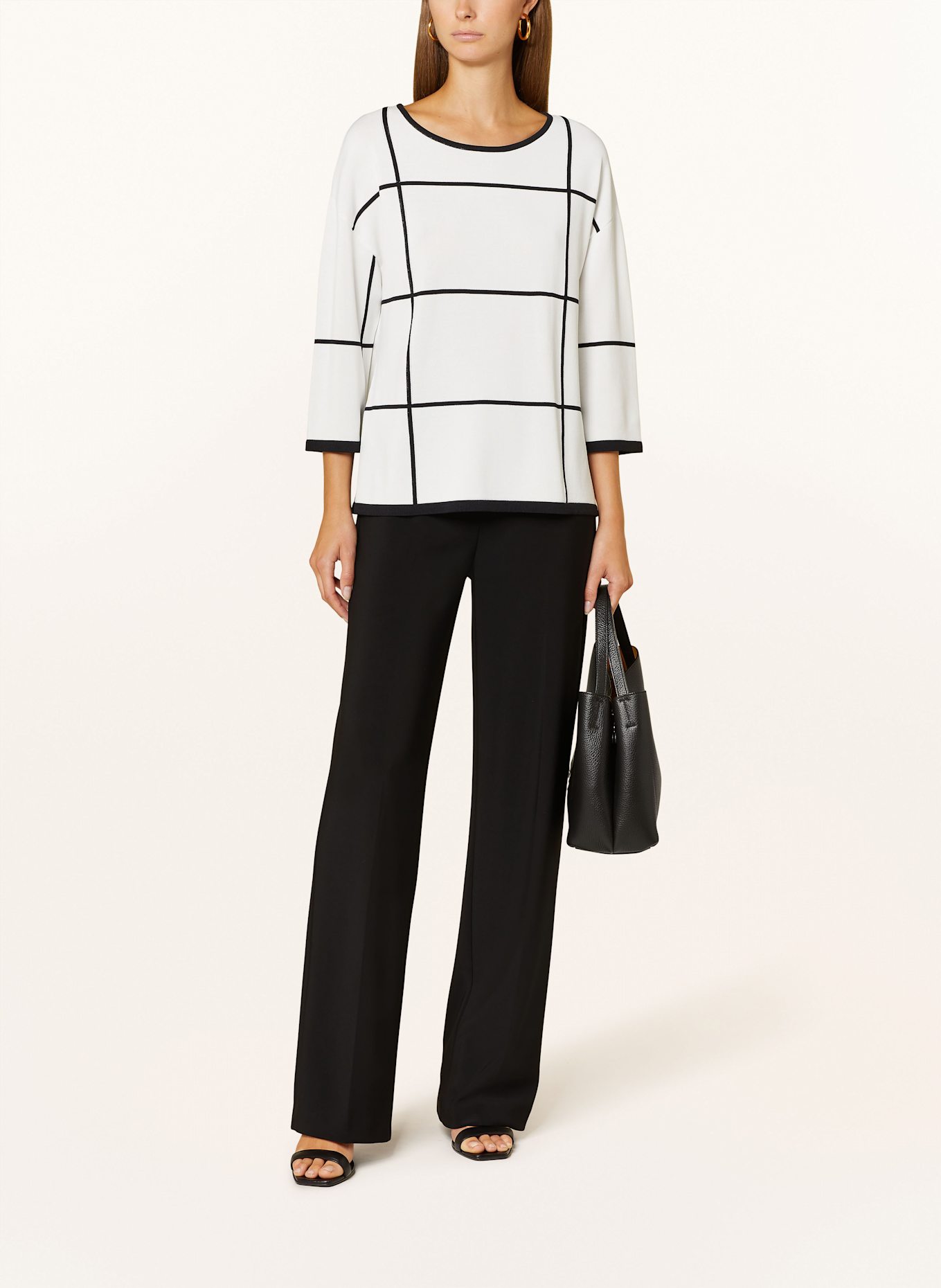 Joseph Ribkoff Pullover mit 3/4-Arm: WEISS/ SCHWARZ