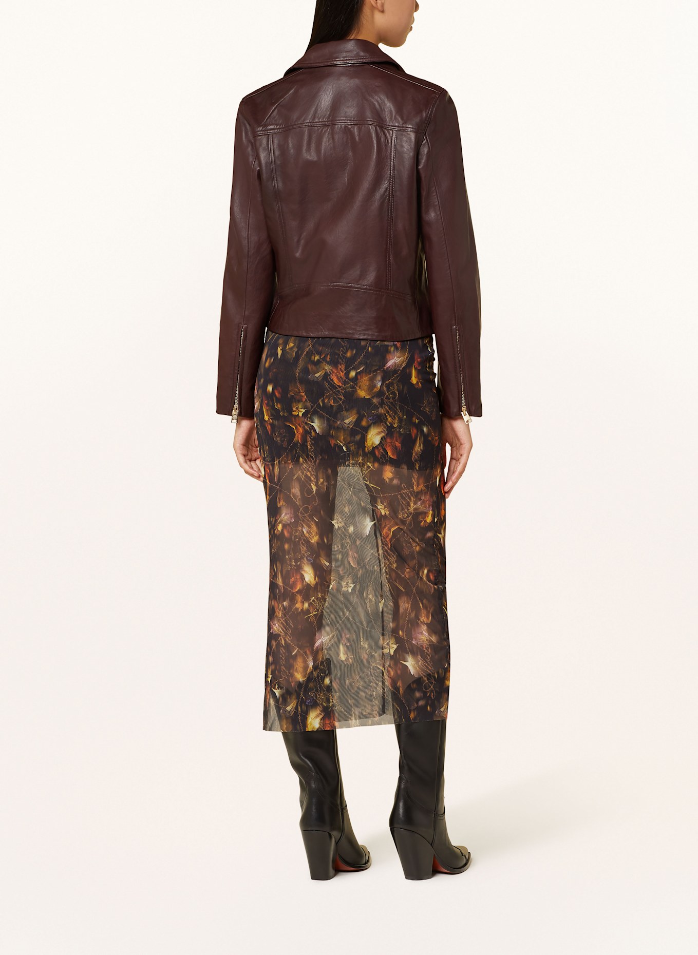 ALLSAINTS Lederjacke DALBY: DUNKELROT