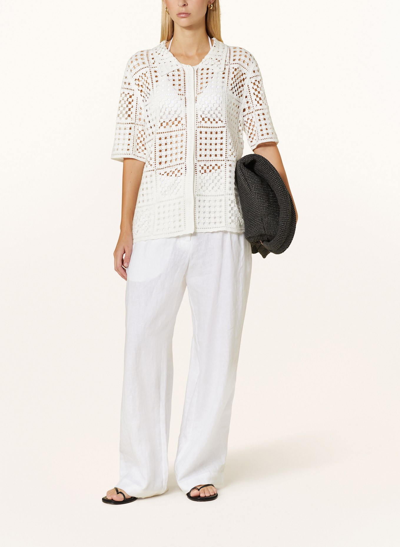 watercult Hemdbluse URBAN INDIGO: ECRU