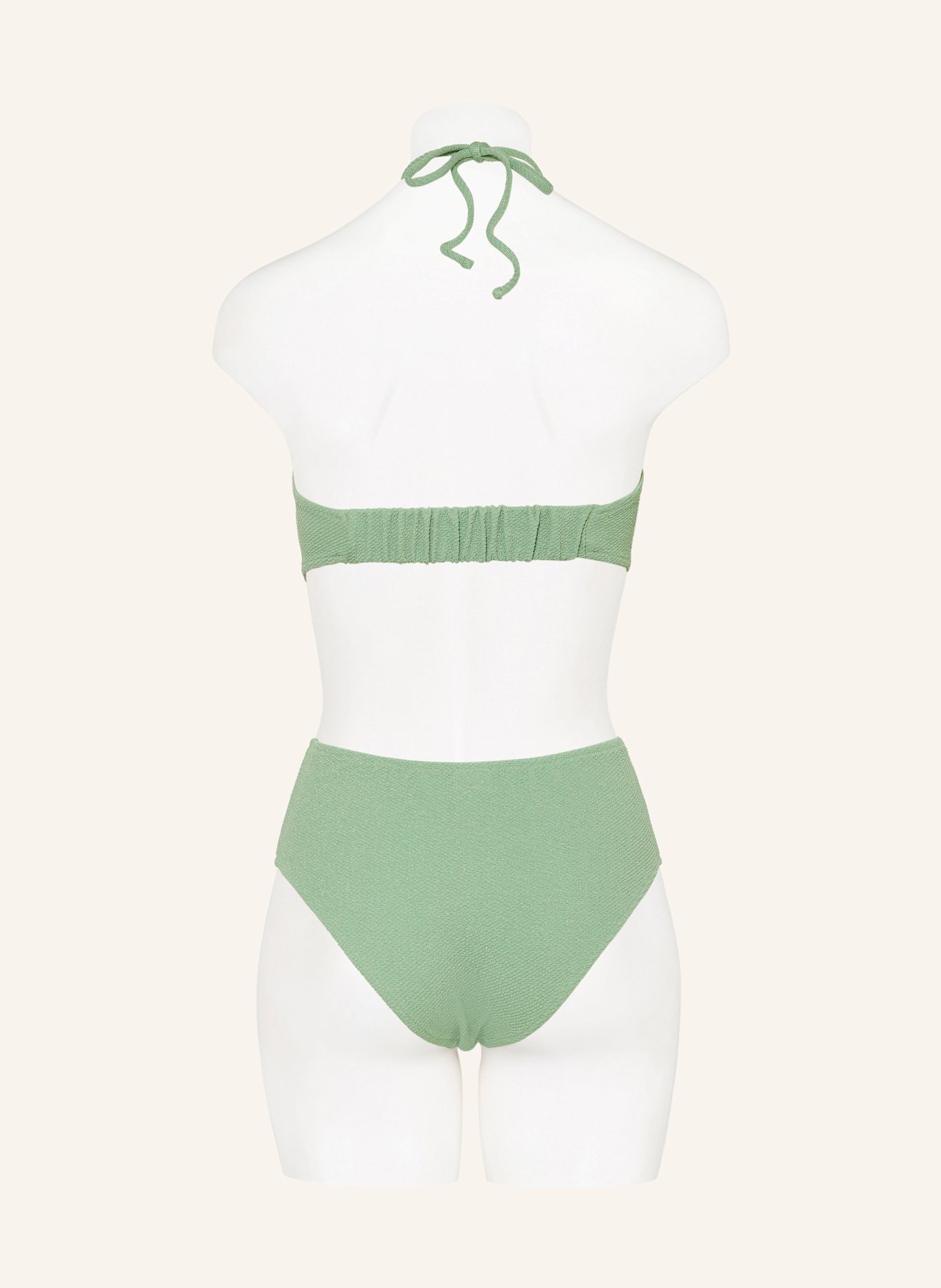 watercult High-Waist-Bikini-Hose SWIM SPARKLE mit Glitzergarn, Farbe: HELLGRÜN (Bild 3)